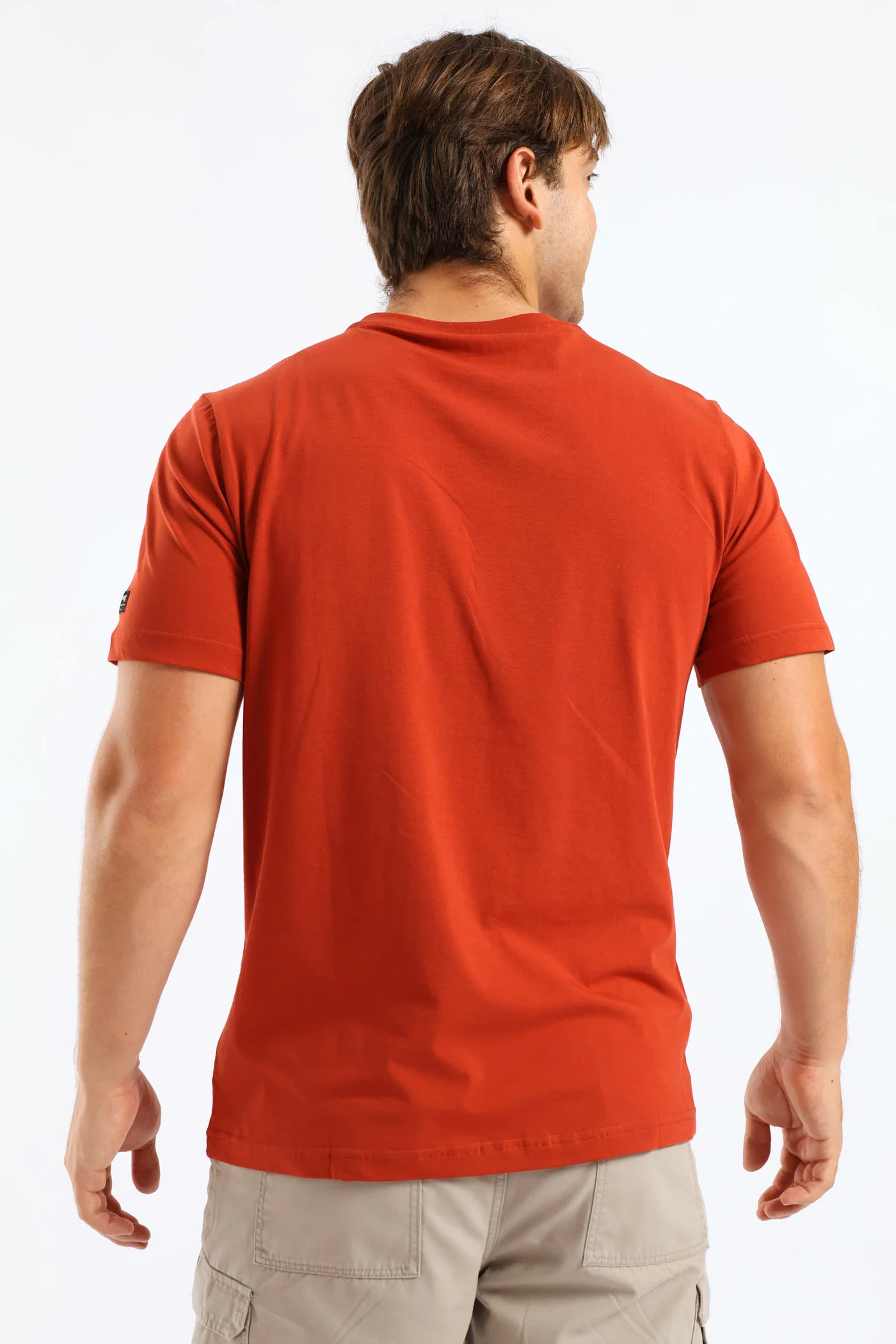 Fashion Rectangle Graphic Tee - Rust - Image 2