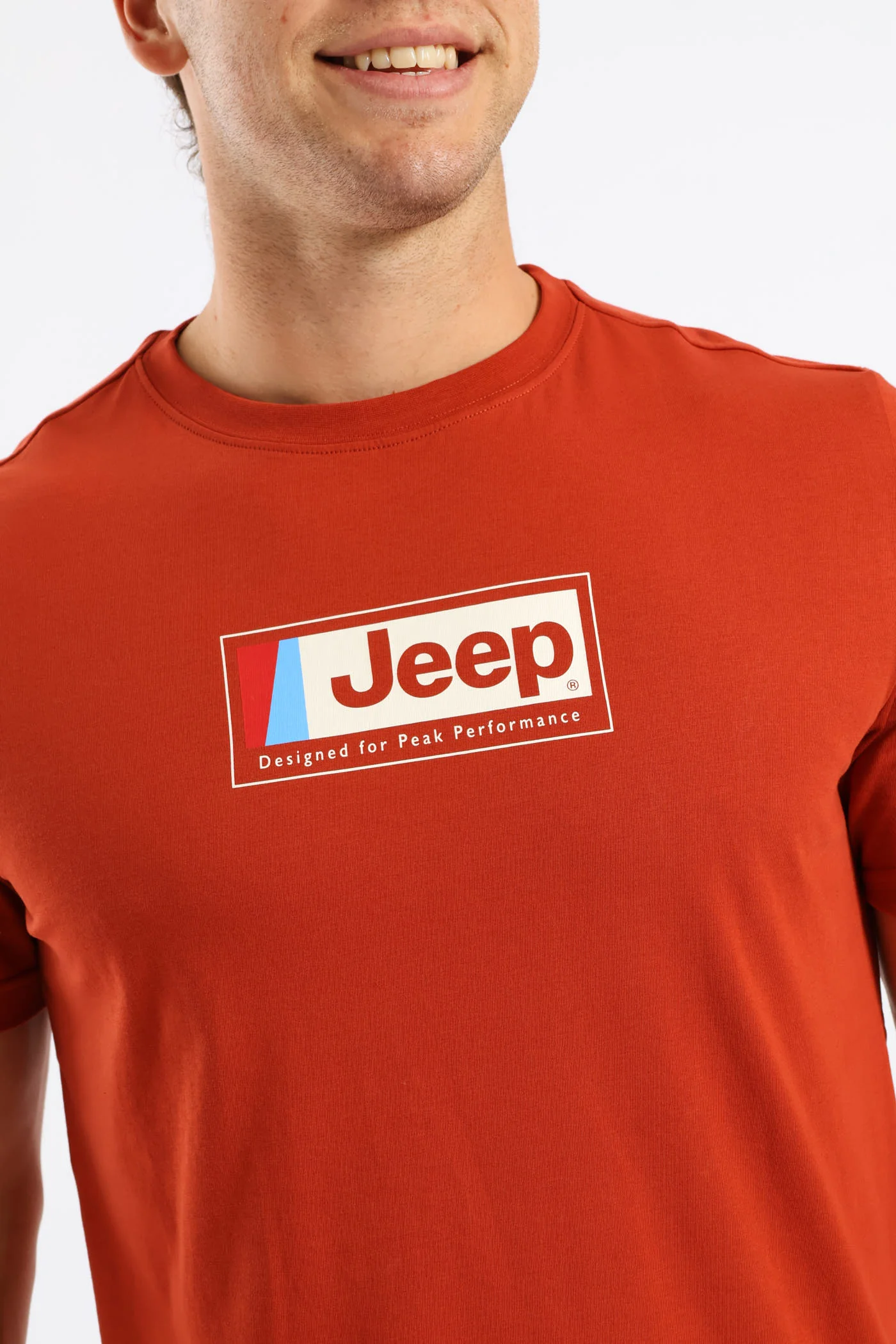 Fashion Rectangle Graphic Tee - Rust - Image 4