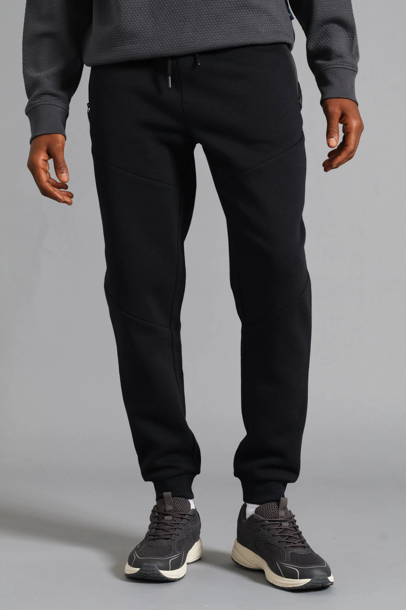 Fashion Zip Jogger - Black - Image 4