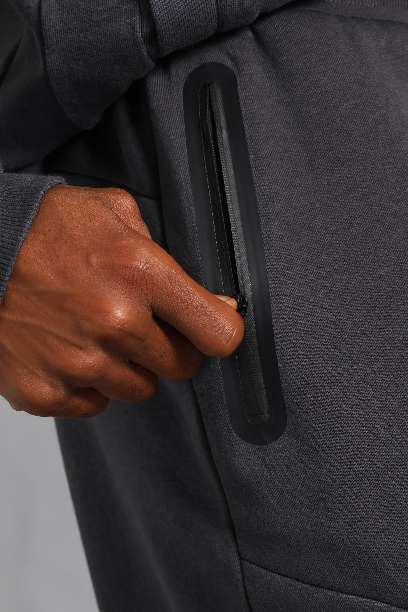 Fashion Zip Jogger - Charcoal - Image 4