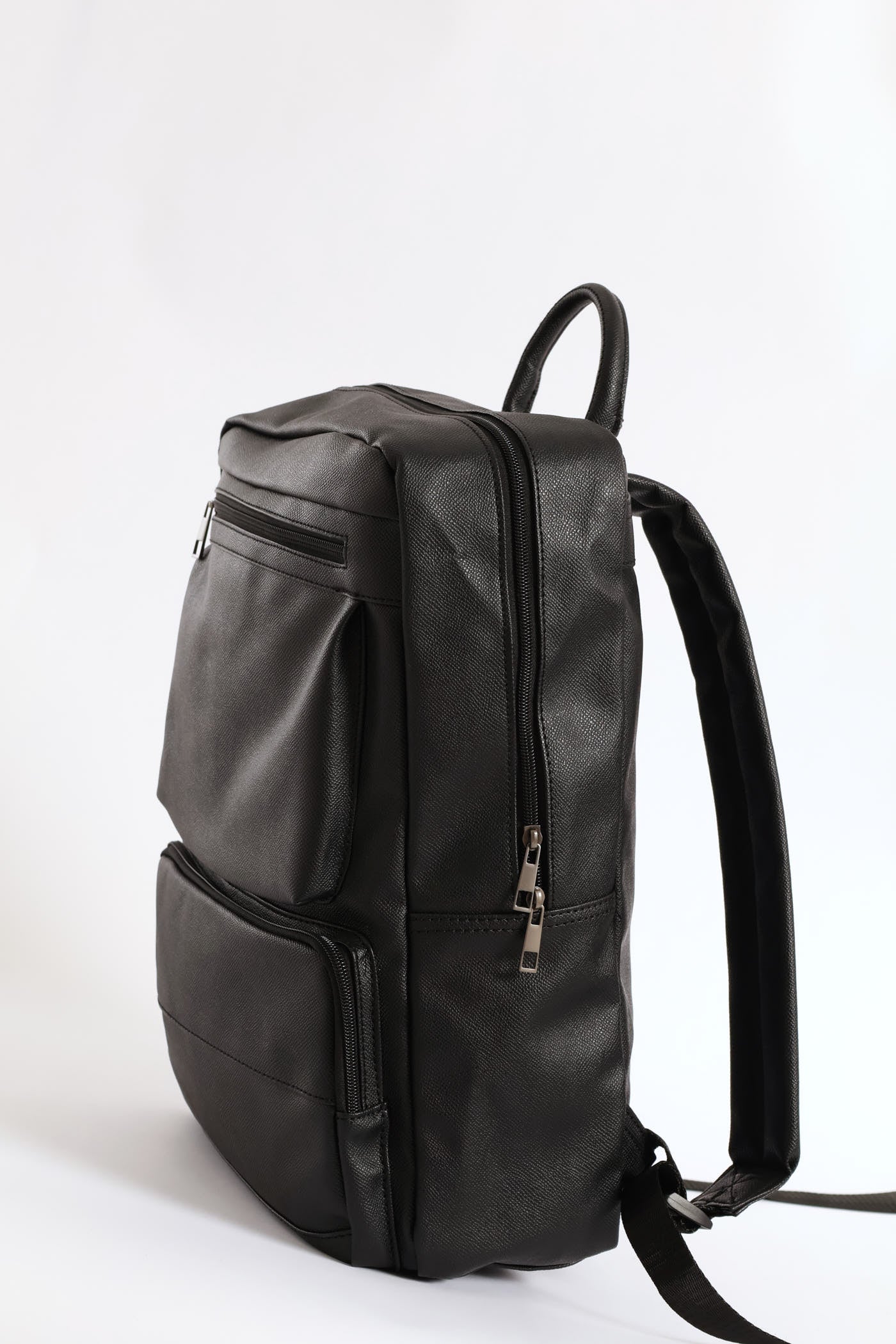 Faux Leather Backpack - Brown - Image 2