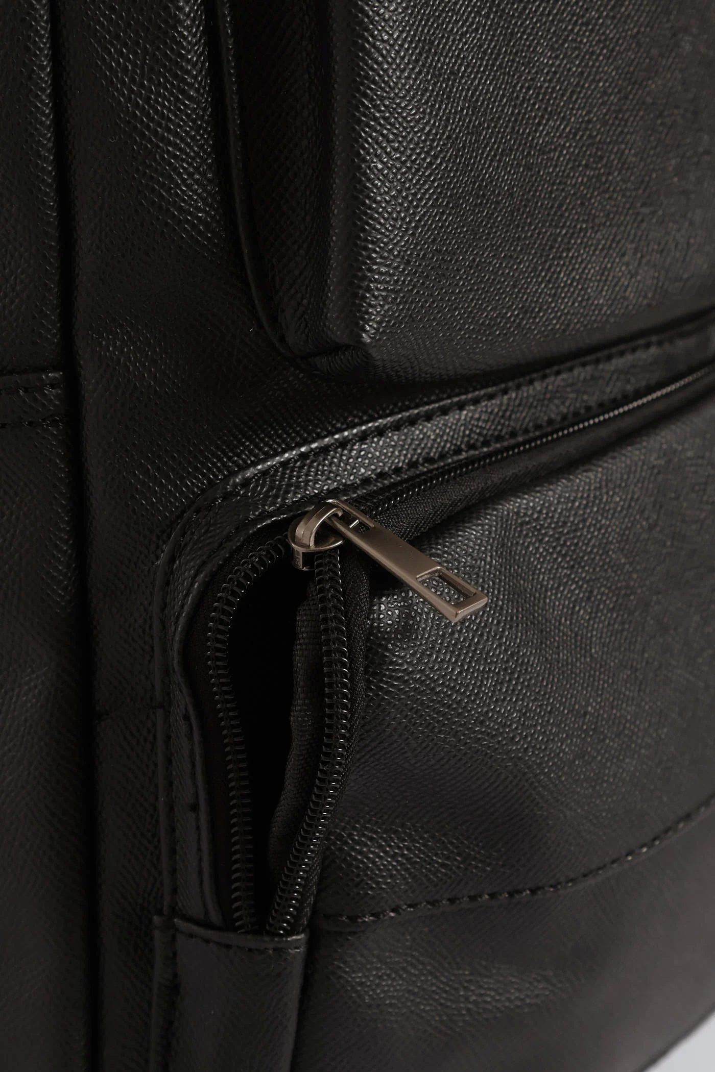 Faux Leather Backpack - Brown - Image 5