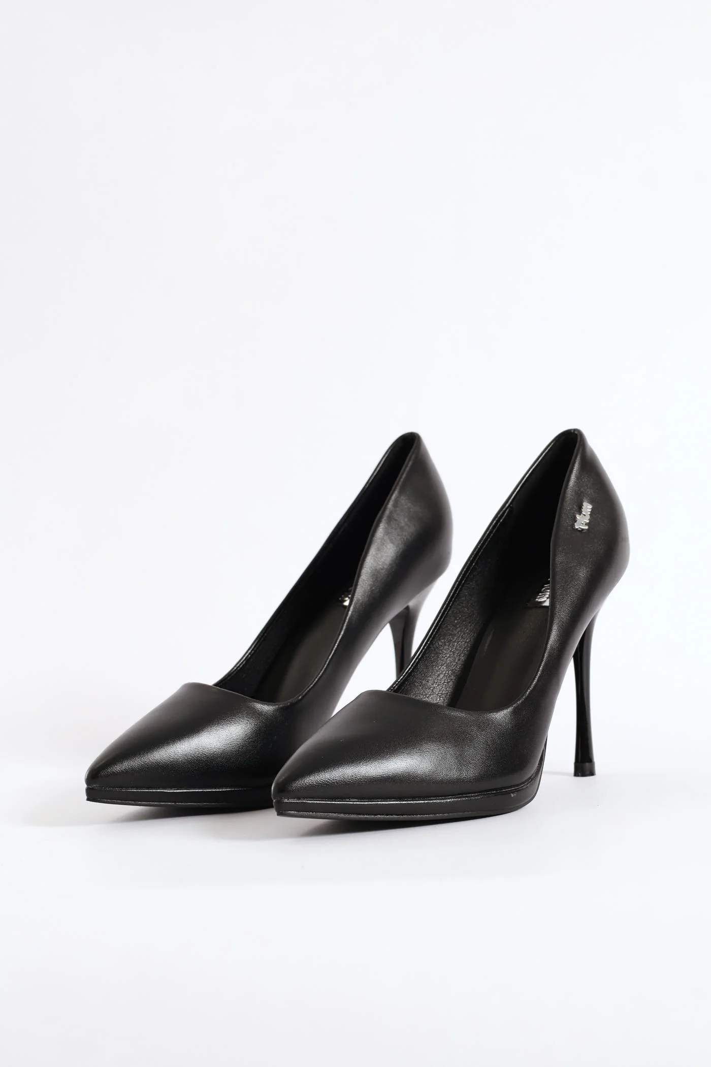 Faux Leather Heel - Black - Image 3