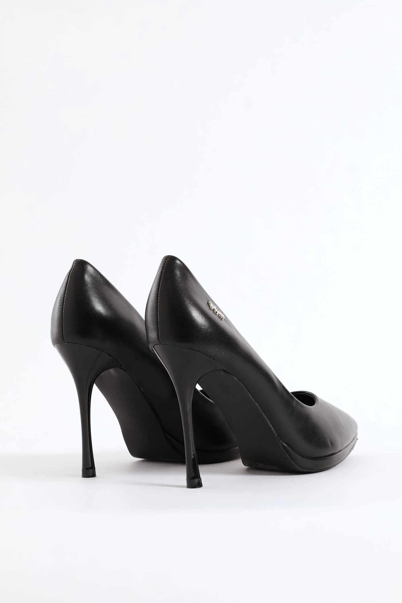 Faux Leather Heel - Black - Image 4