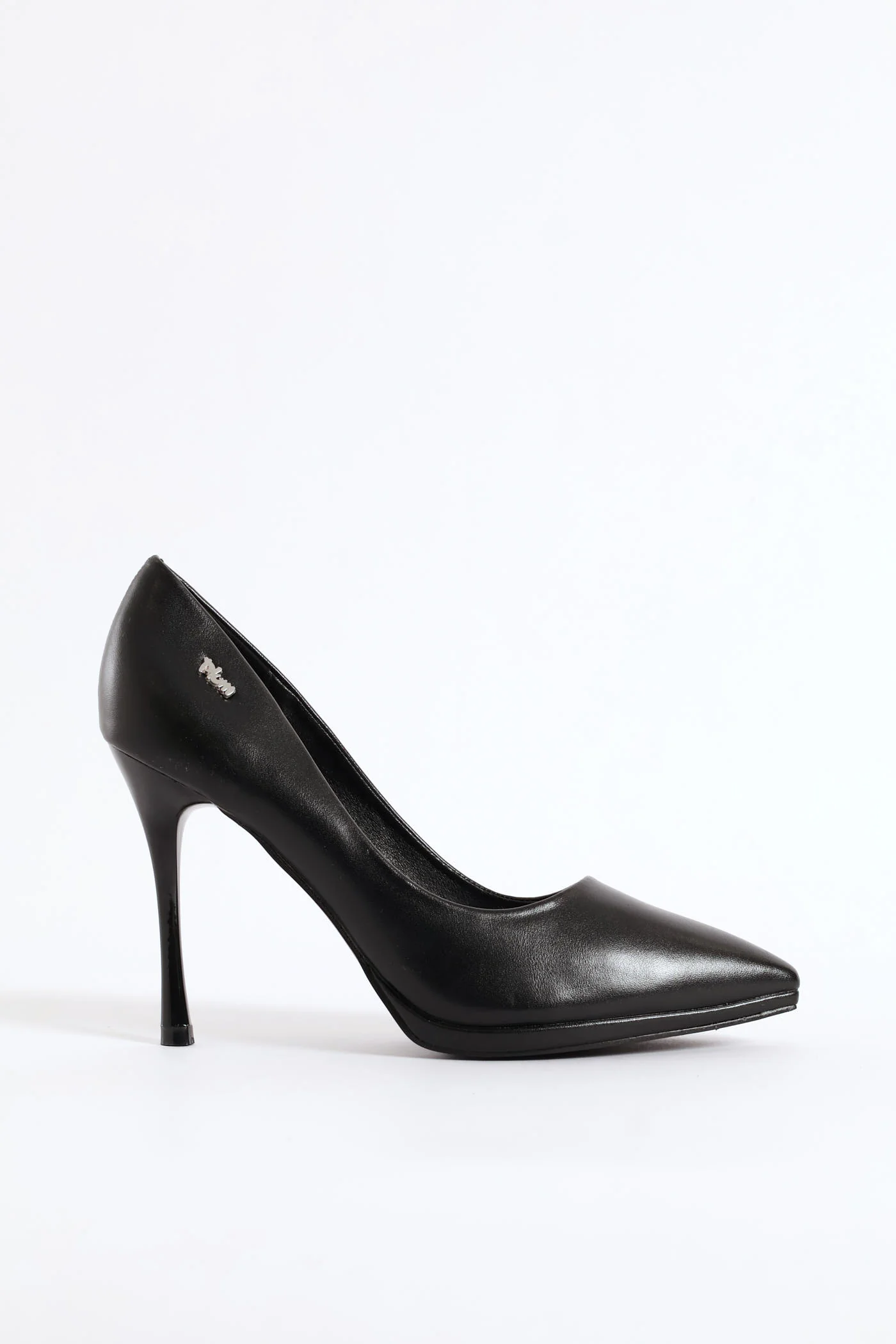 Faux Leather Heel - Black - Image 5