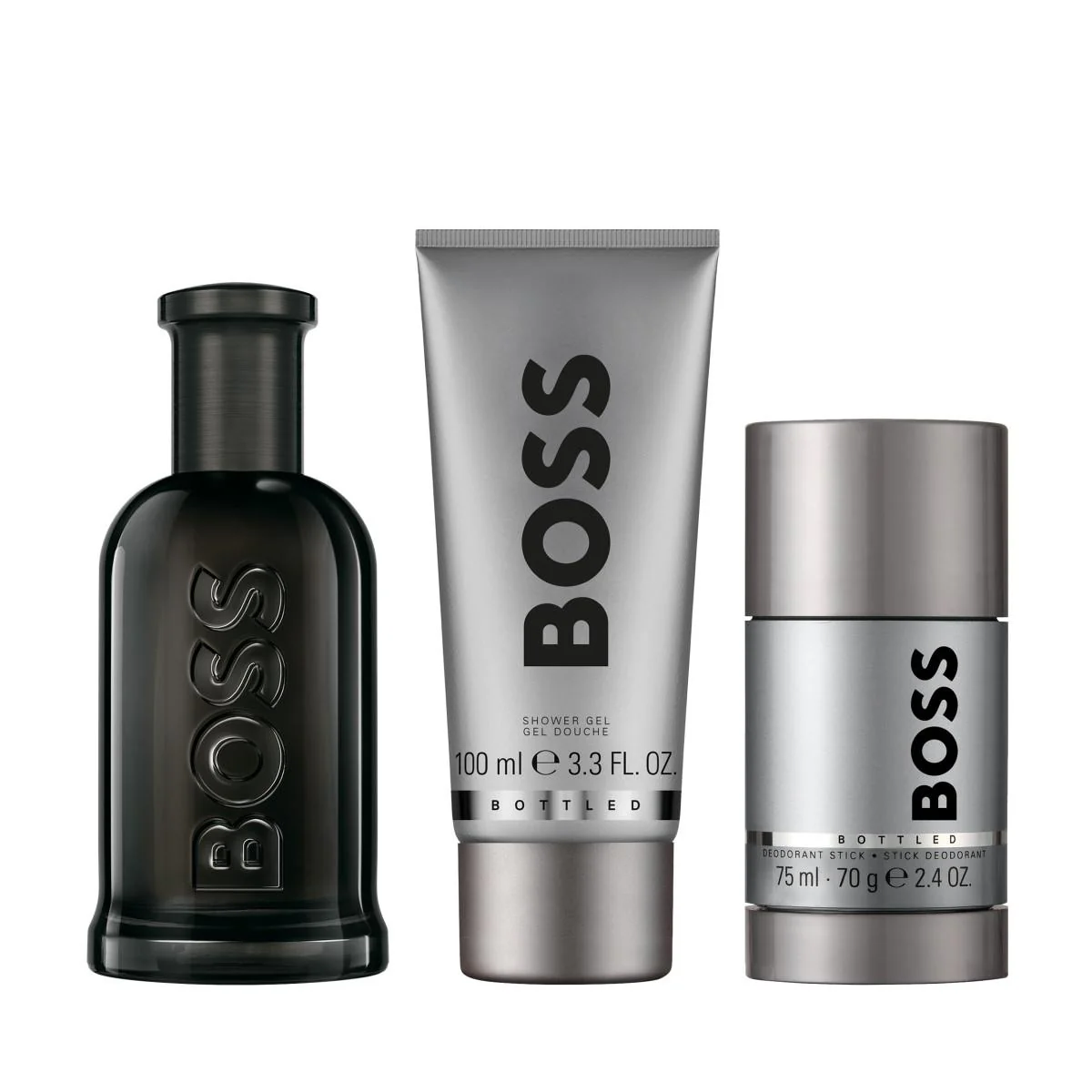 Bottled Parfum, Shower Gel, and Deodorant Stick for Men Trio Gift Set - Image 2