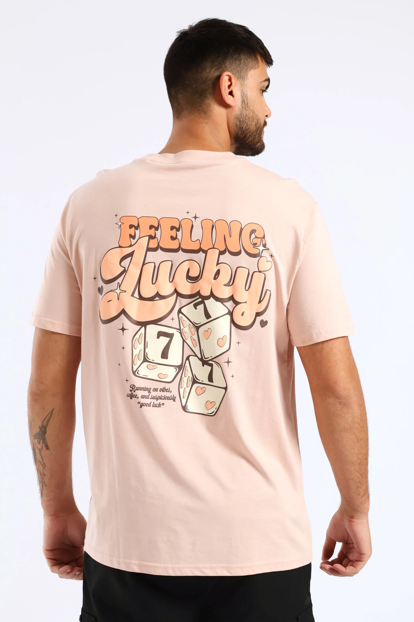 Feeling Lucky Dice Print Tee - Pink - Image 2