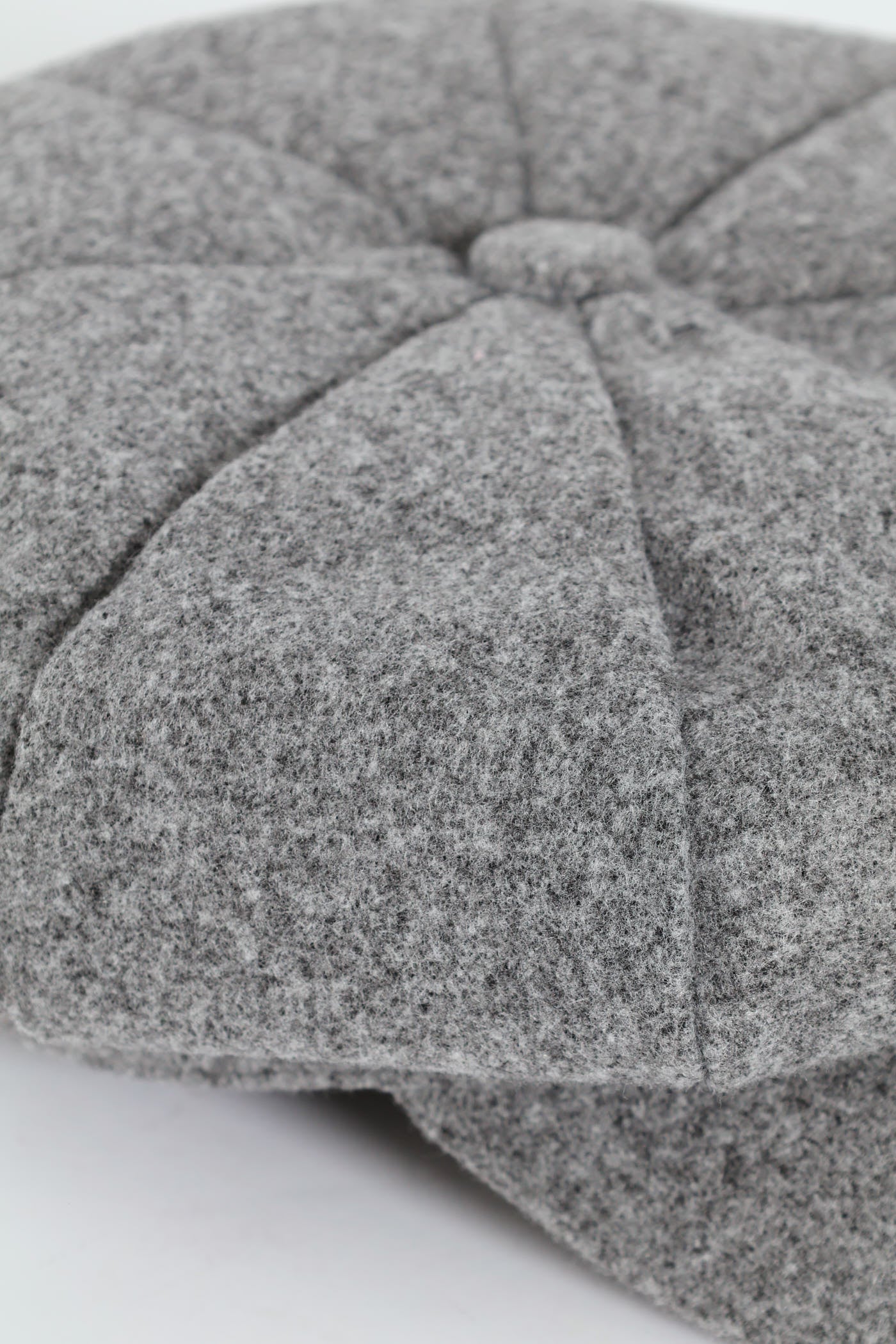 Felt Baker Boy Hat - Grey Melange - Image 2