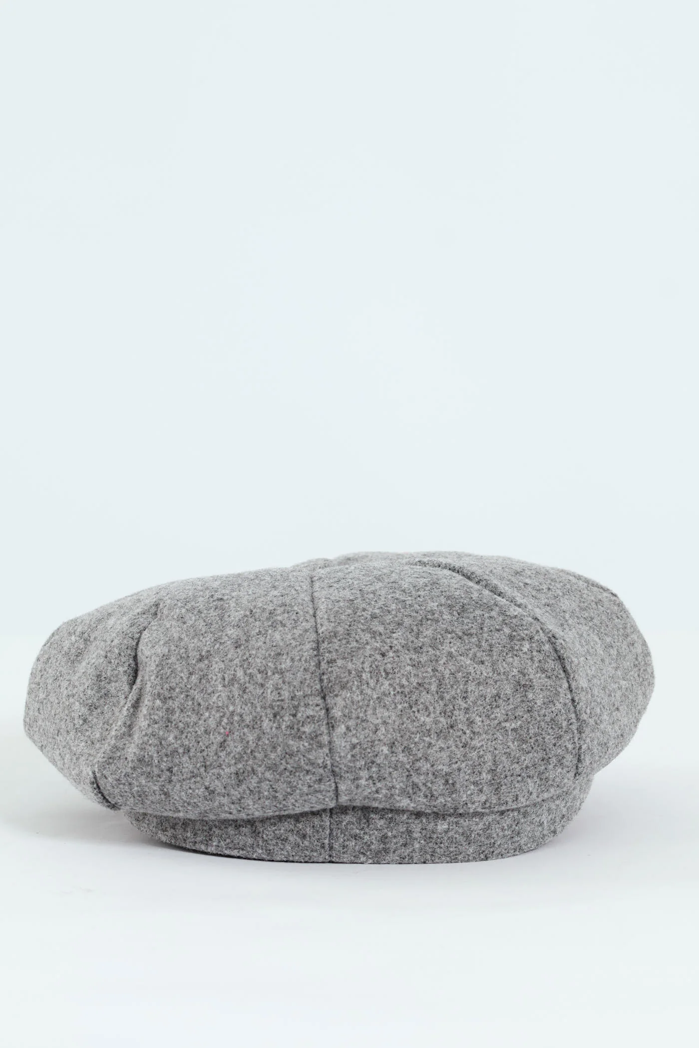 Felt Baker Boy Hat - Grey Melange - Image 4