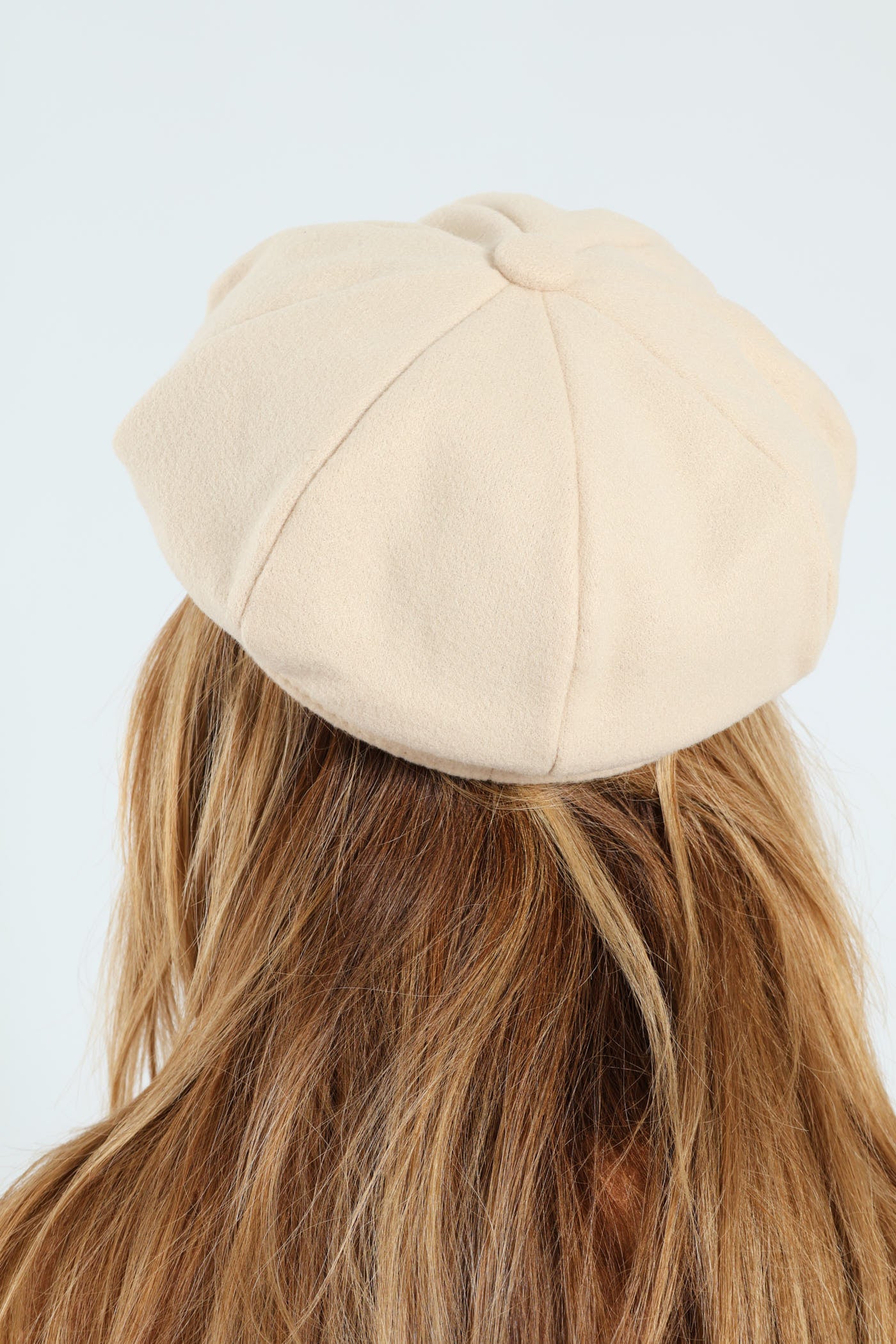 Felt Baker Boy Hat - Oatmeal - Image 4