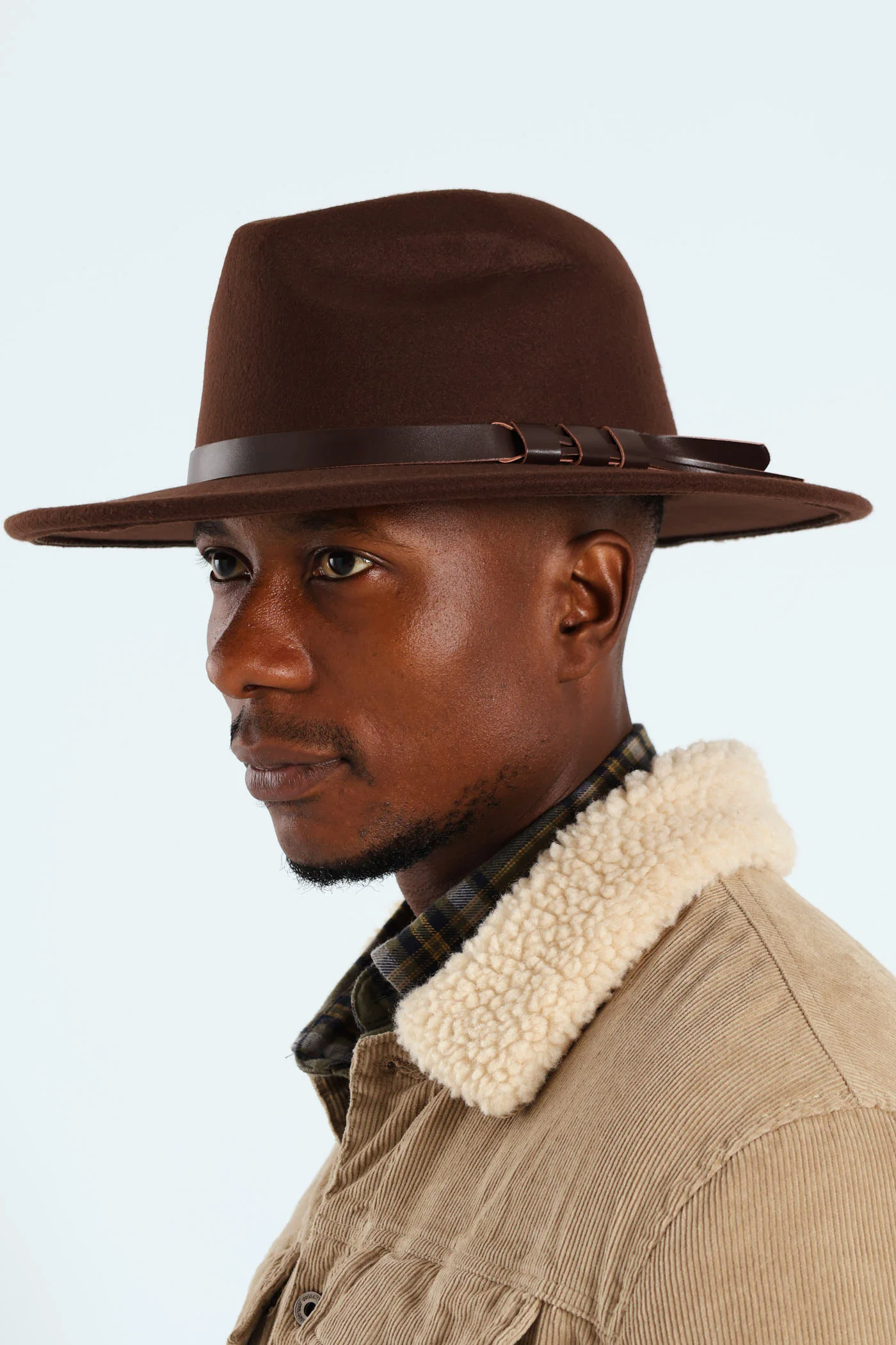 Felt Hat - Dark Brown - Image 3