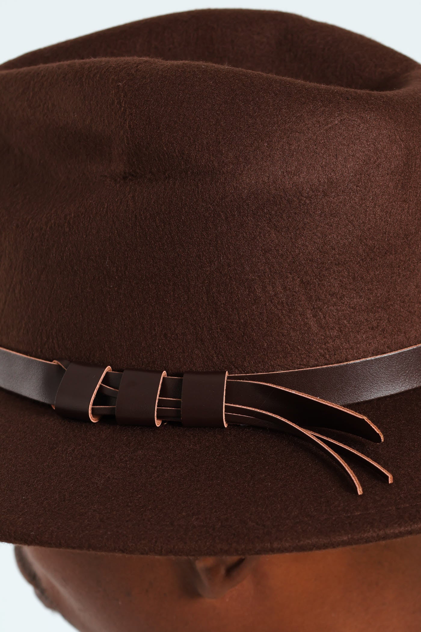 Felt Hat - Dark Brown - Image 4