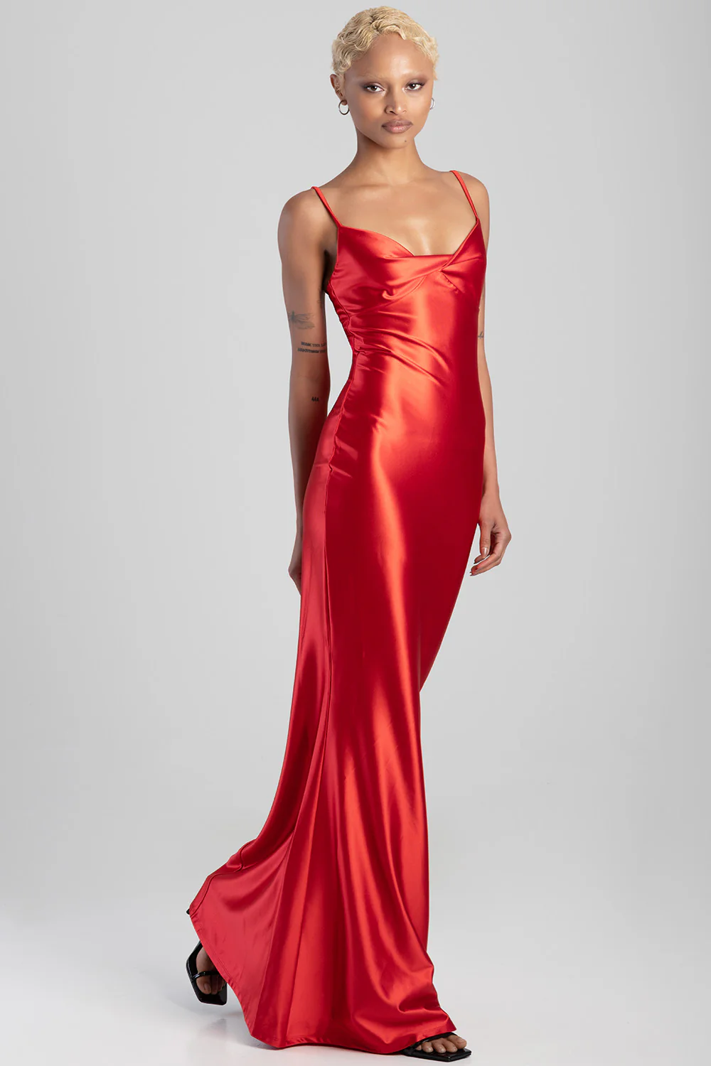 Ferragamo Satin Dress - Red - Image 4