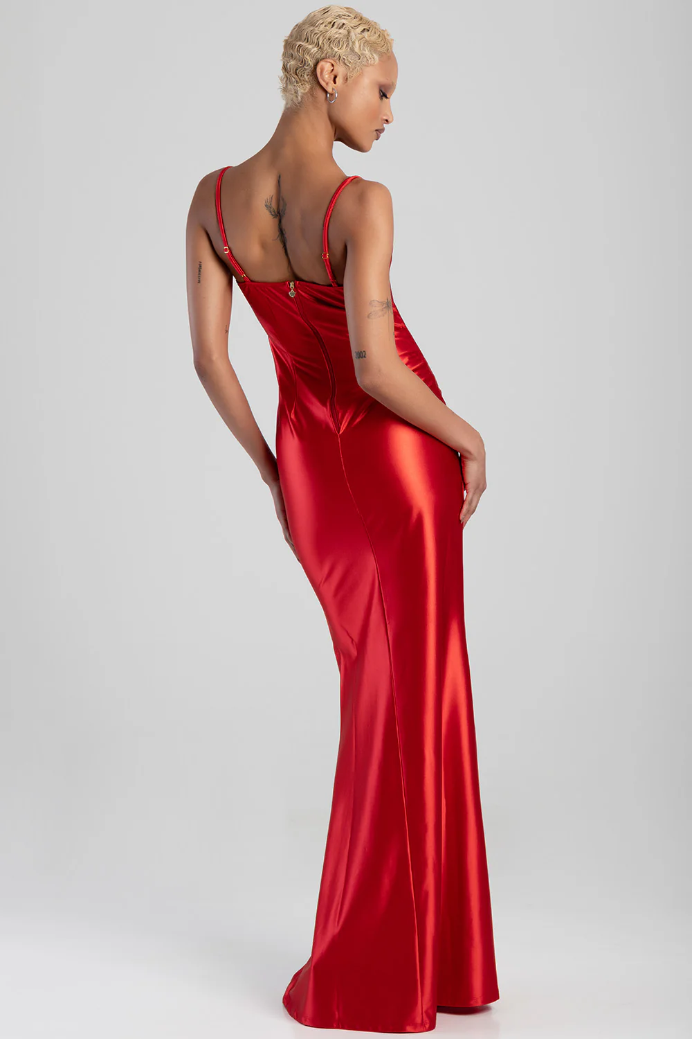 Ferragamo Satin Dress - Red - Image 5