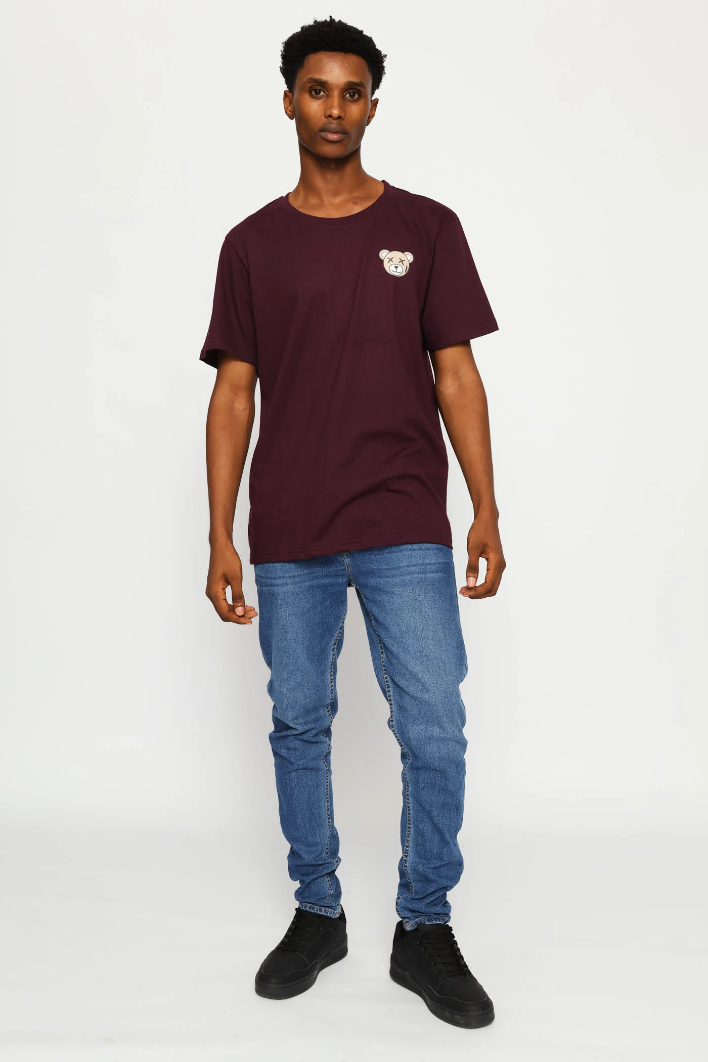 Fig Small Teddy Basic Print Tee - Dark Purple - Image 7