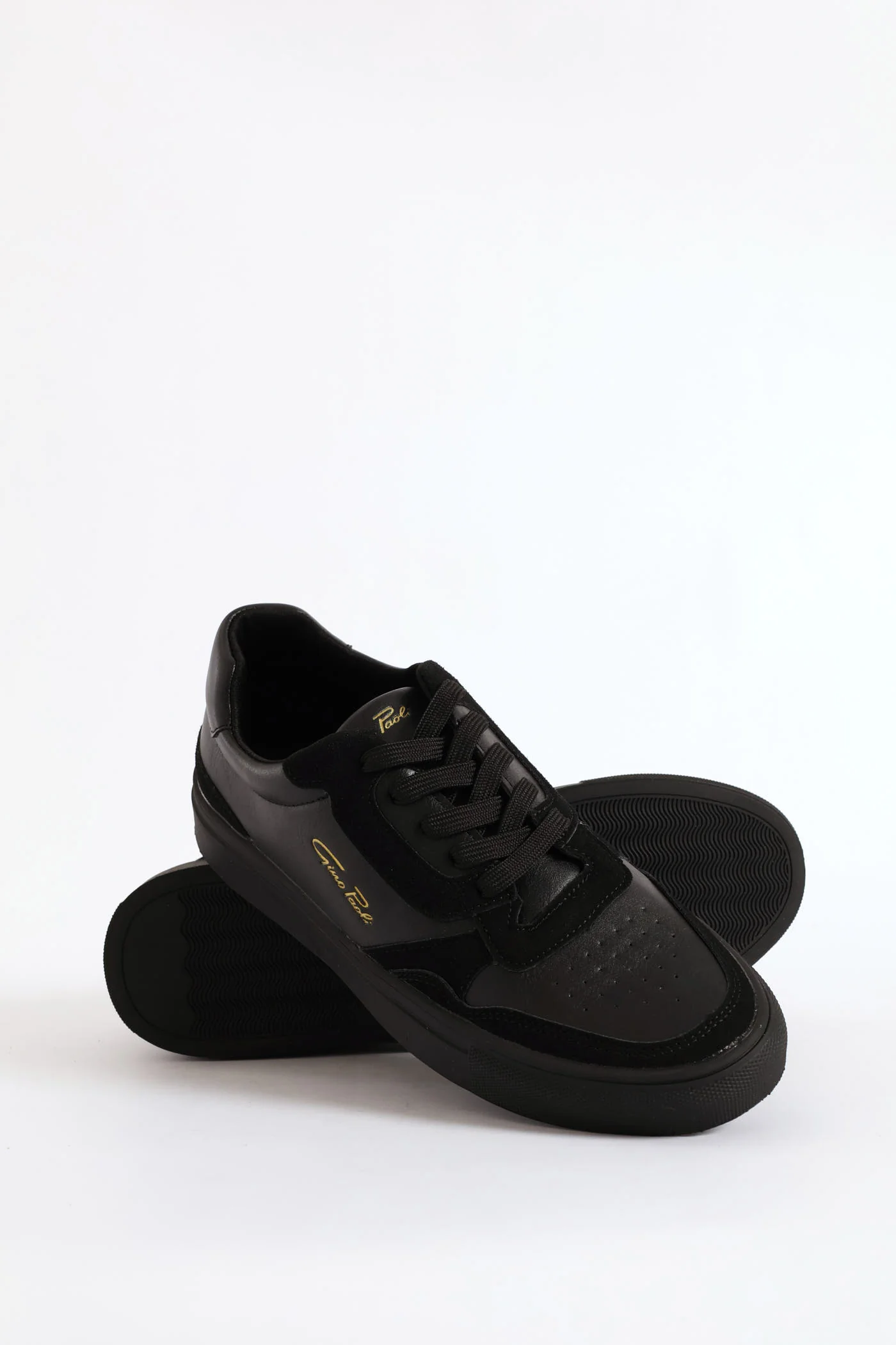 Finn Panelled Lace Up Sneaker - Black - Image 6