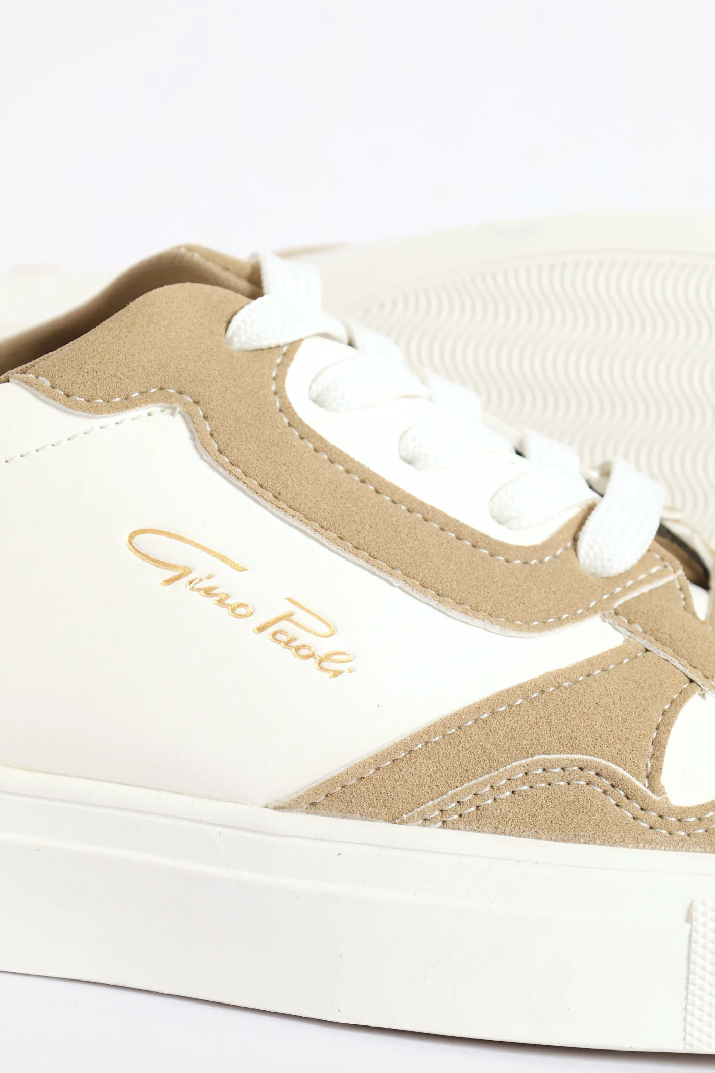 Finn Panelled Lace Up Sneaker - White - Image 2
