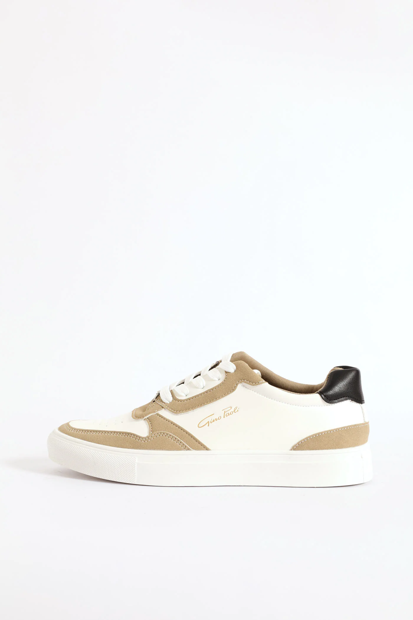 Finn Panelled Lace Up Sneaker - White - Image 3
