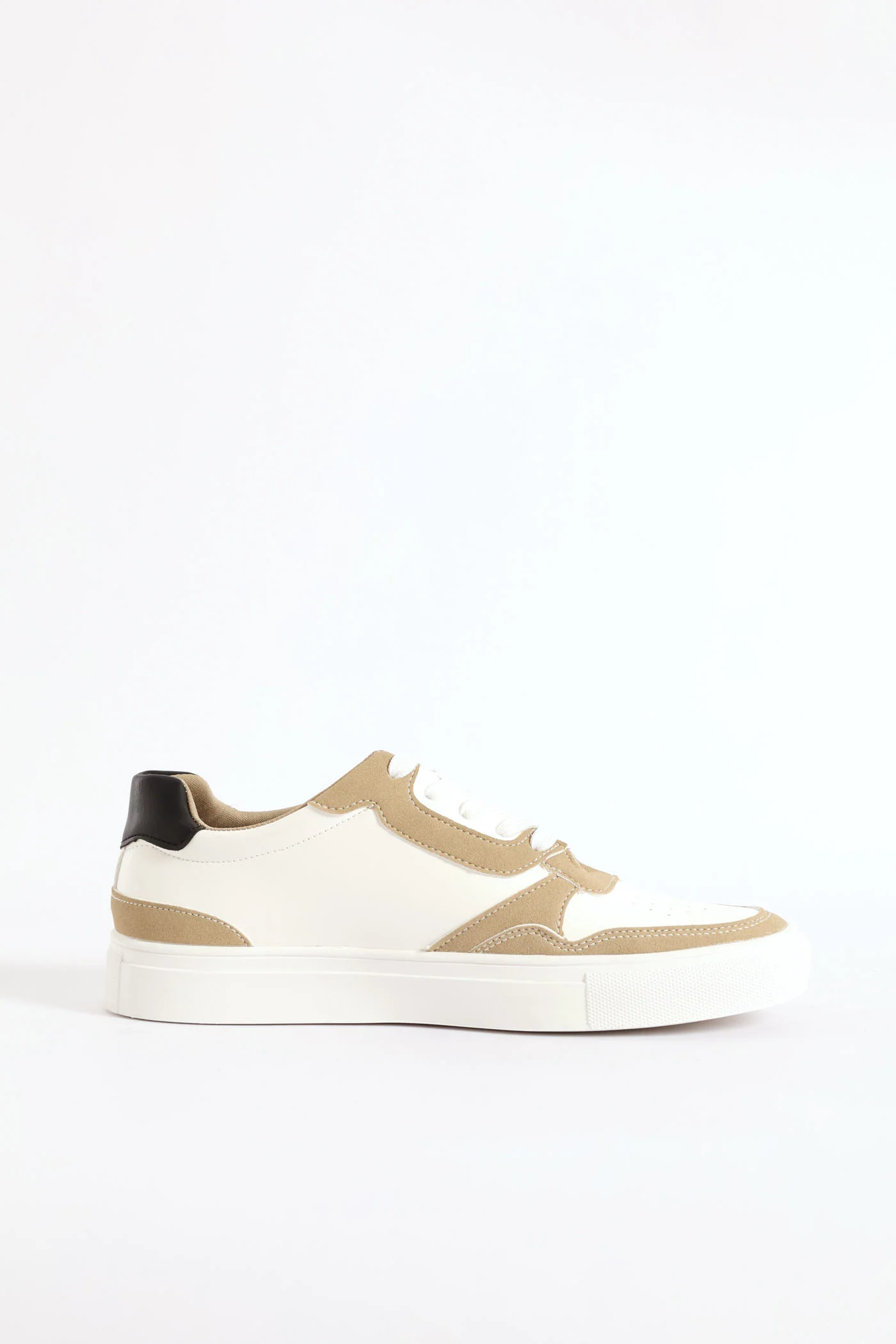 Finn Panelled Lace Up Sneaker - White - Image 4