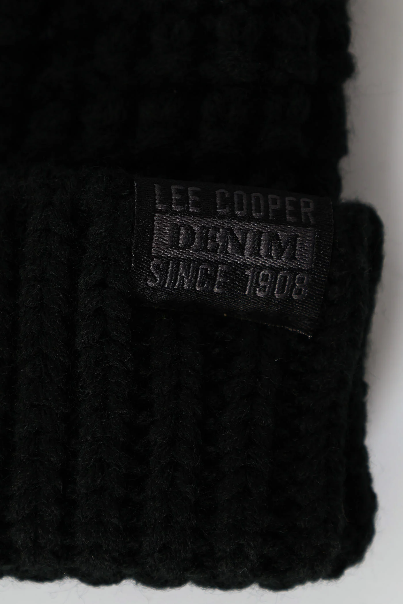 Fio Waffle Beanie - Black - Image 2