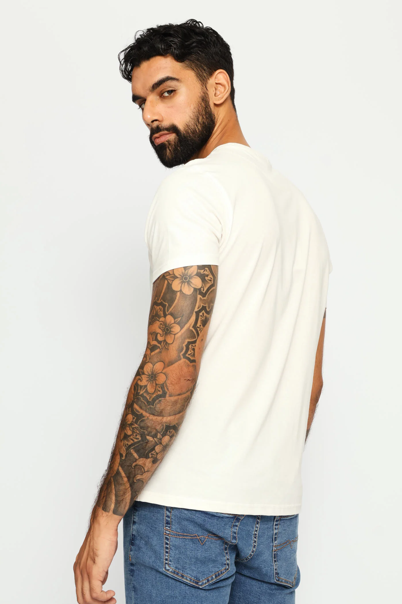 Fitz Graphic Logo Tee - Off White - Image 4