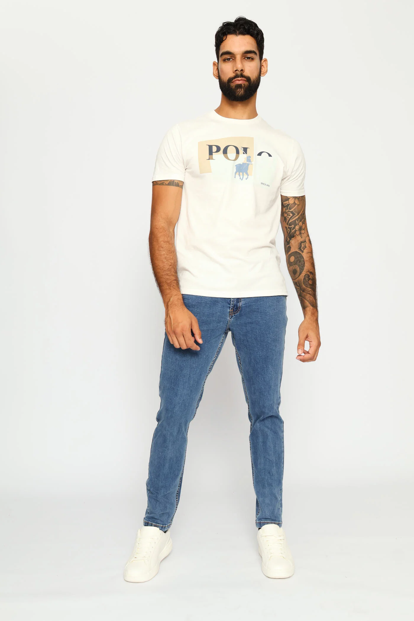 Fitz Graphic Logo Tee - Off White - Image 5