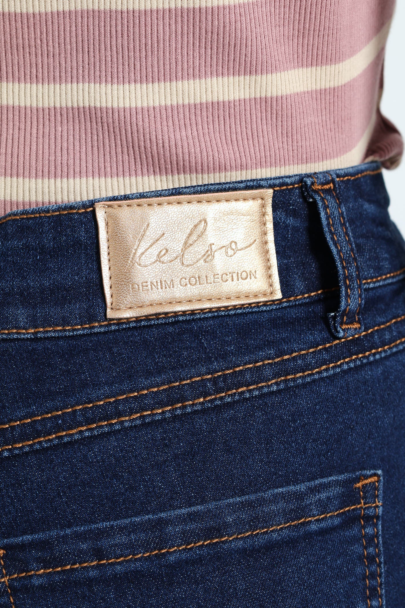 Five Button Skinny Jean - Dark Wash - Image 5