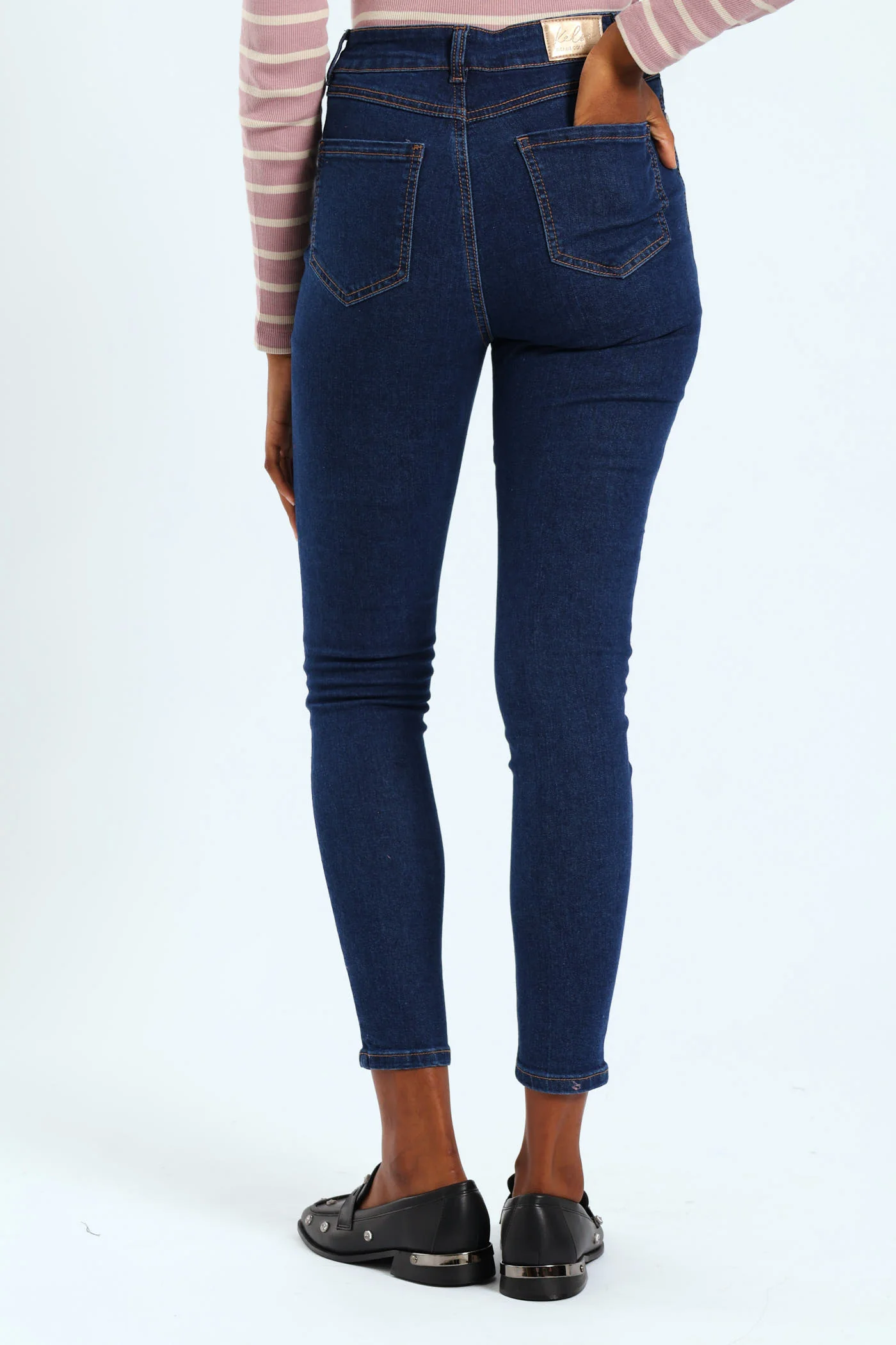 Five Button Skinny Jean - Dark Wash - Image 6