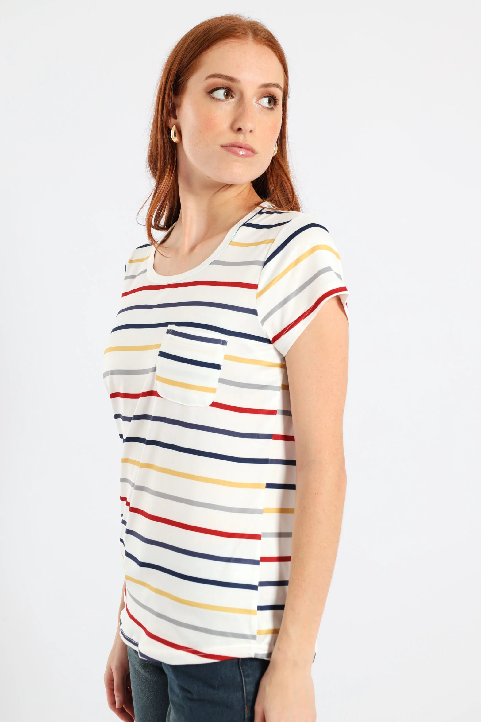 Five Stripe Pocket Tee - Multi - Image 3