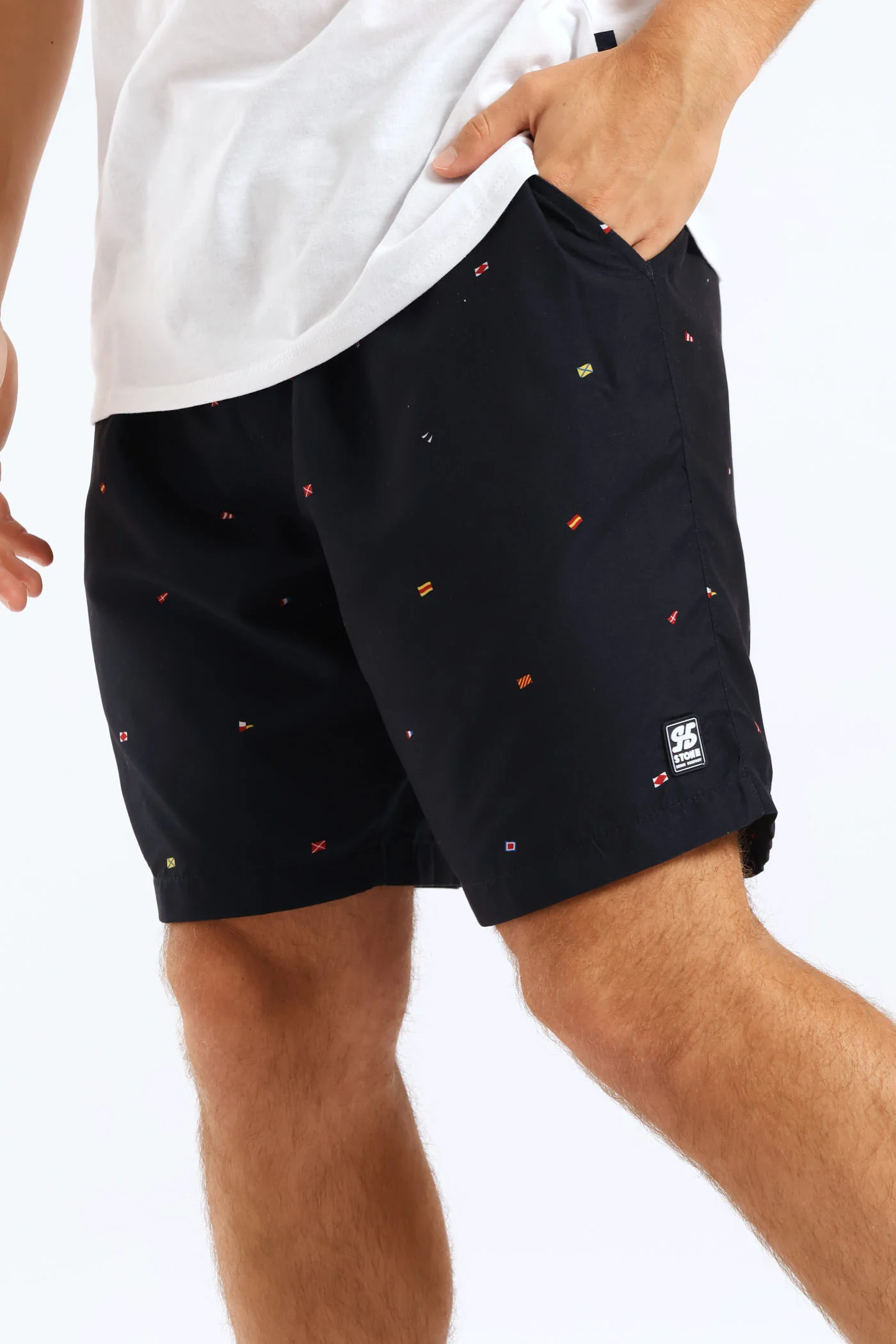 Flag Swim Short - Navy - Image 2