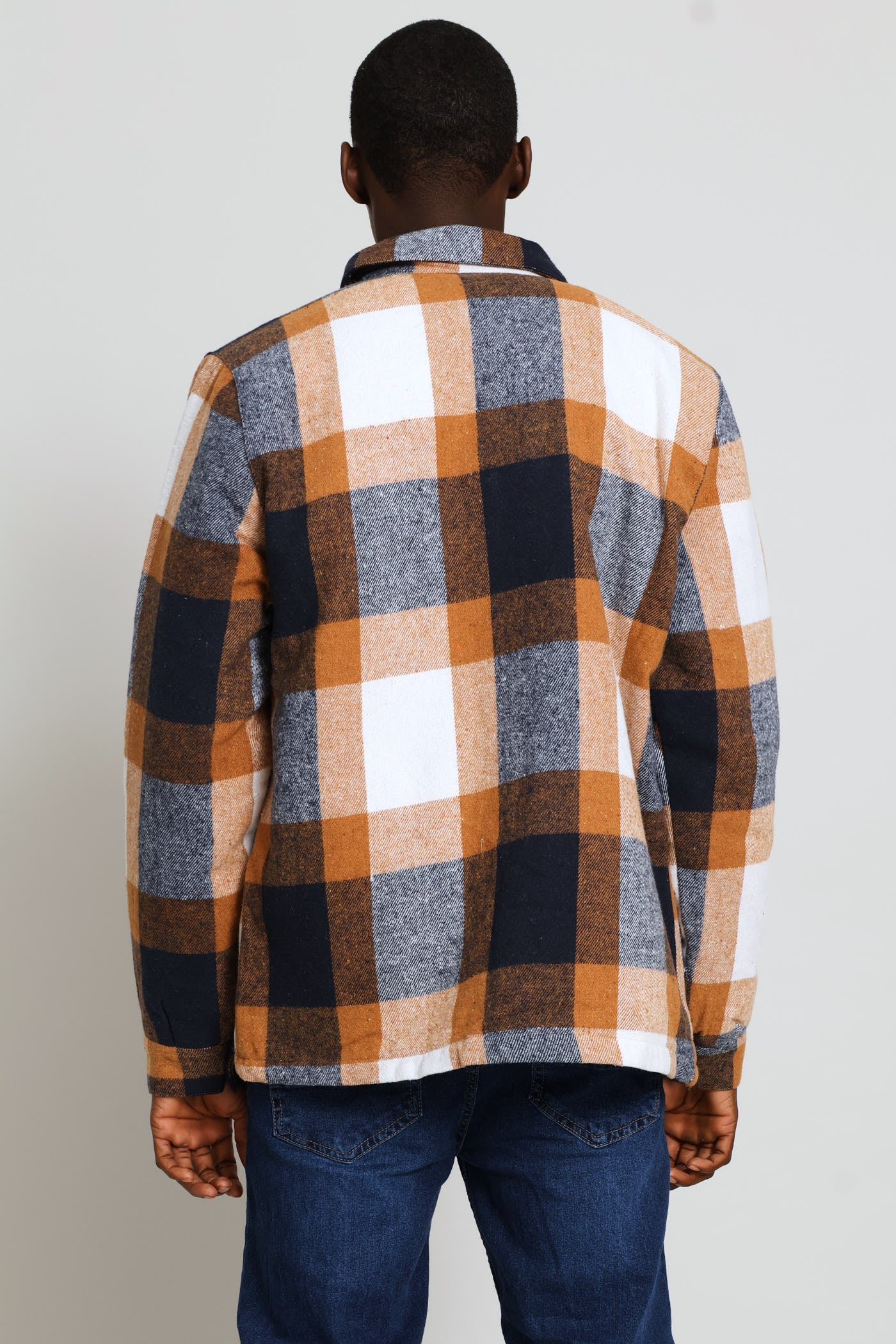 Flannel Shacket Jacket - Chocolate - Image 4