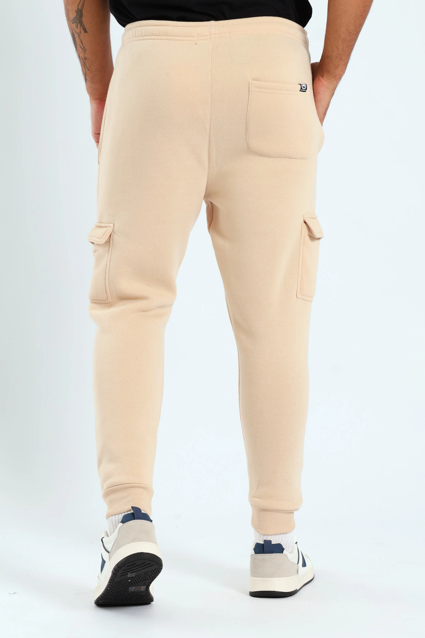 Fleece Cargo Jogger - Stone - Image 4