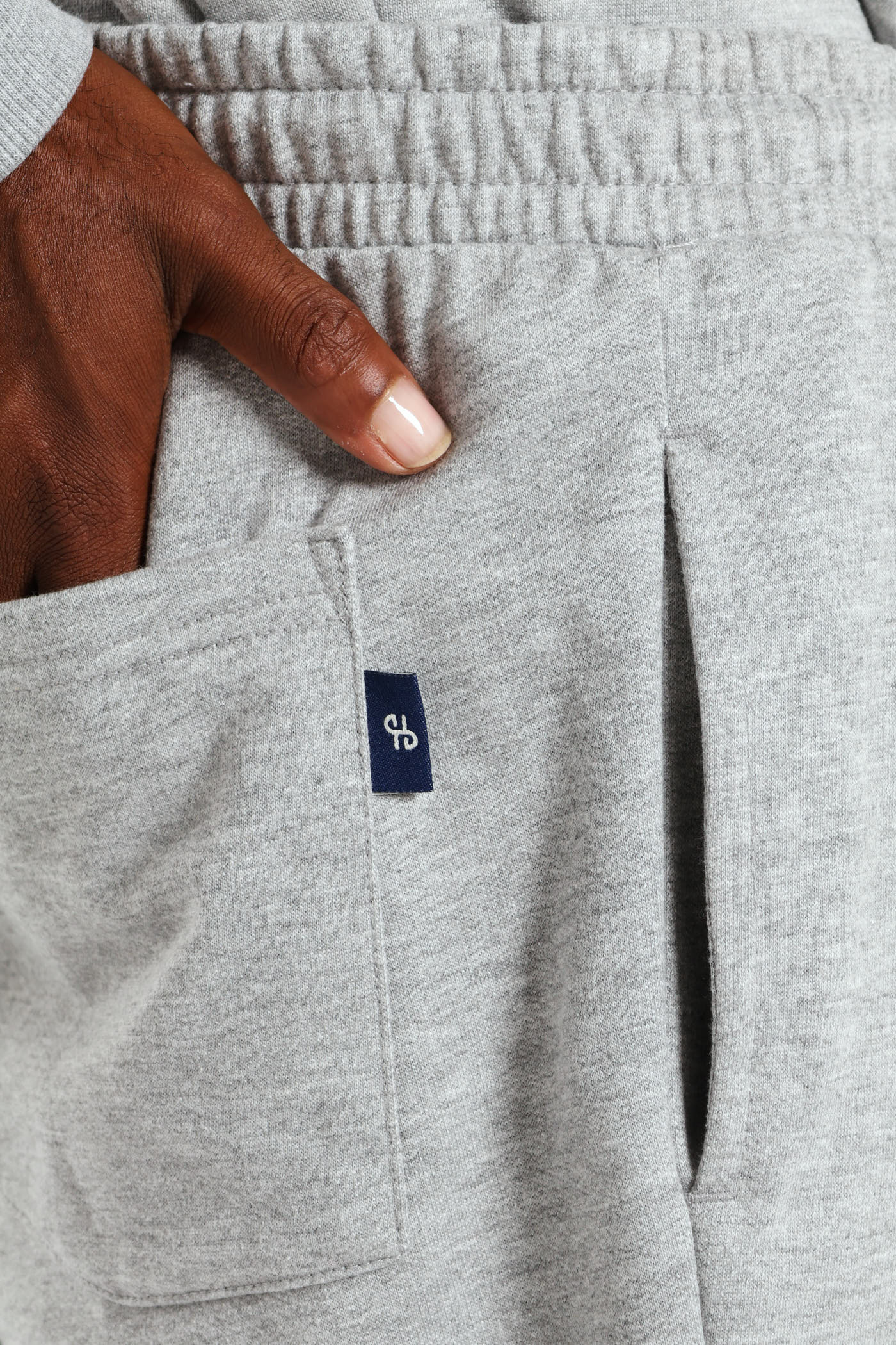 Fleece Jogger - Grey Melange - Image 2