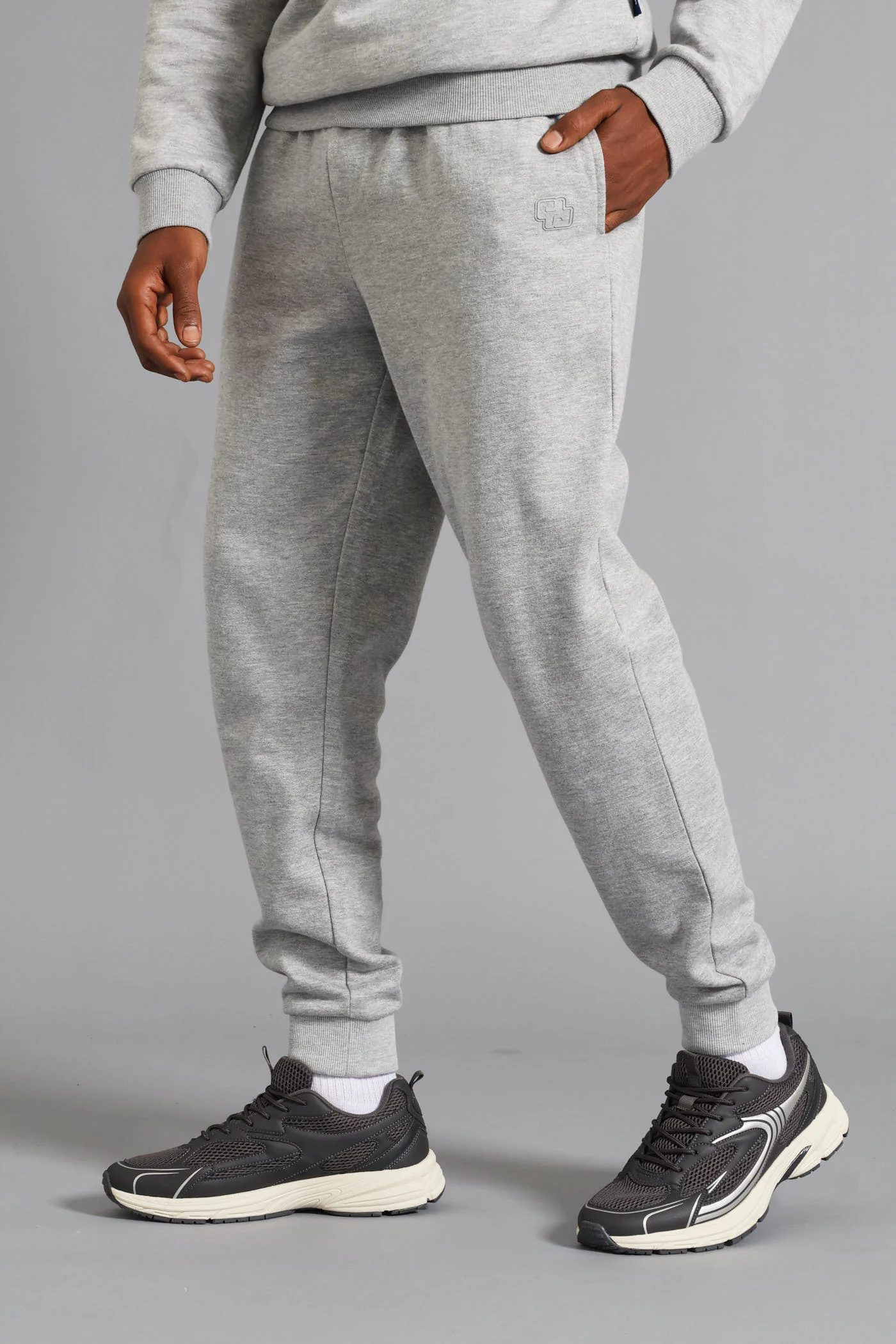 Fleece Jogger - Grey Melange - Image 2