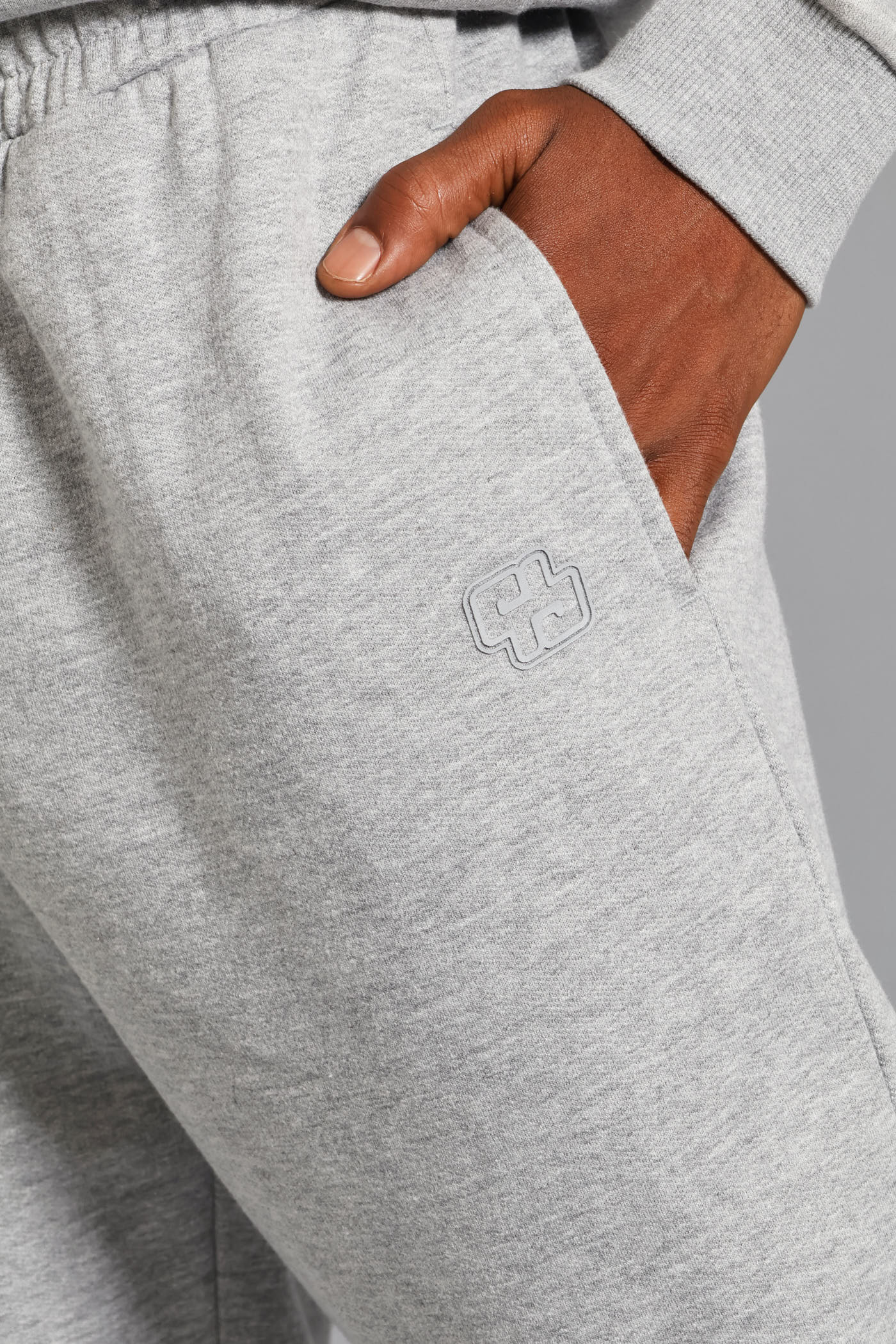 Fleece Jogger - Grey Melange - Image 3