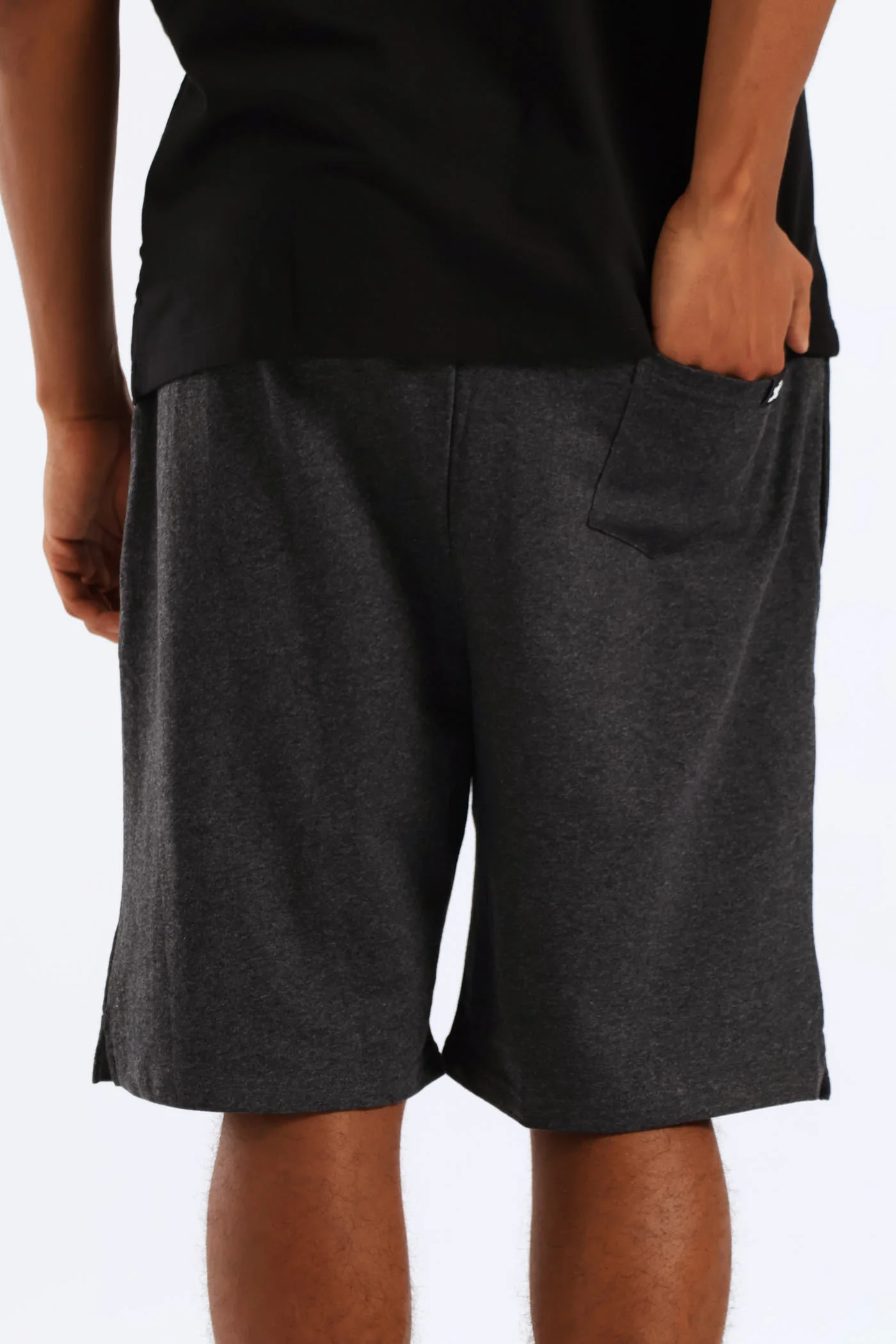 Fleece Shorts - Charcoal Melange - Image 4