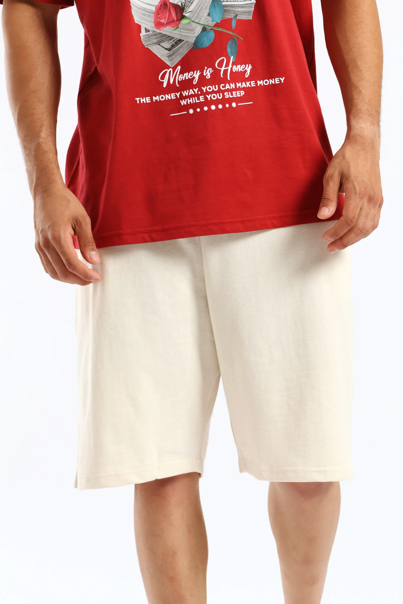 Fleece Shorts - Stone - Image 3