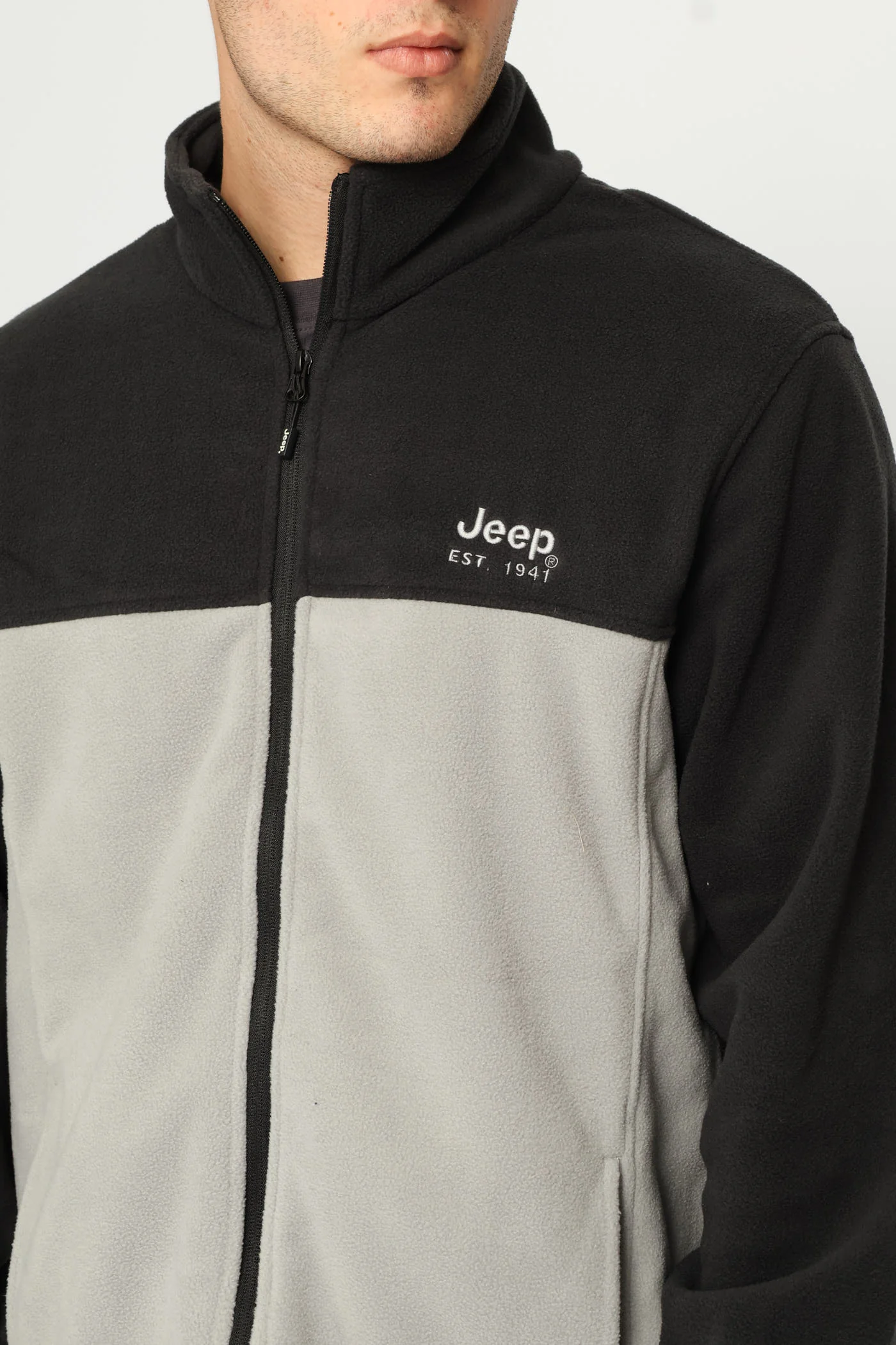 Fleece Zip Through Jacket - Grey - Image 2