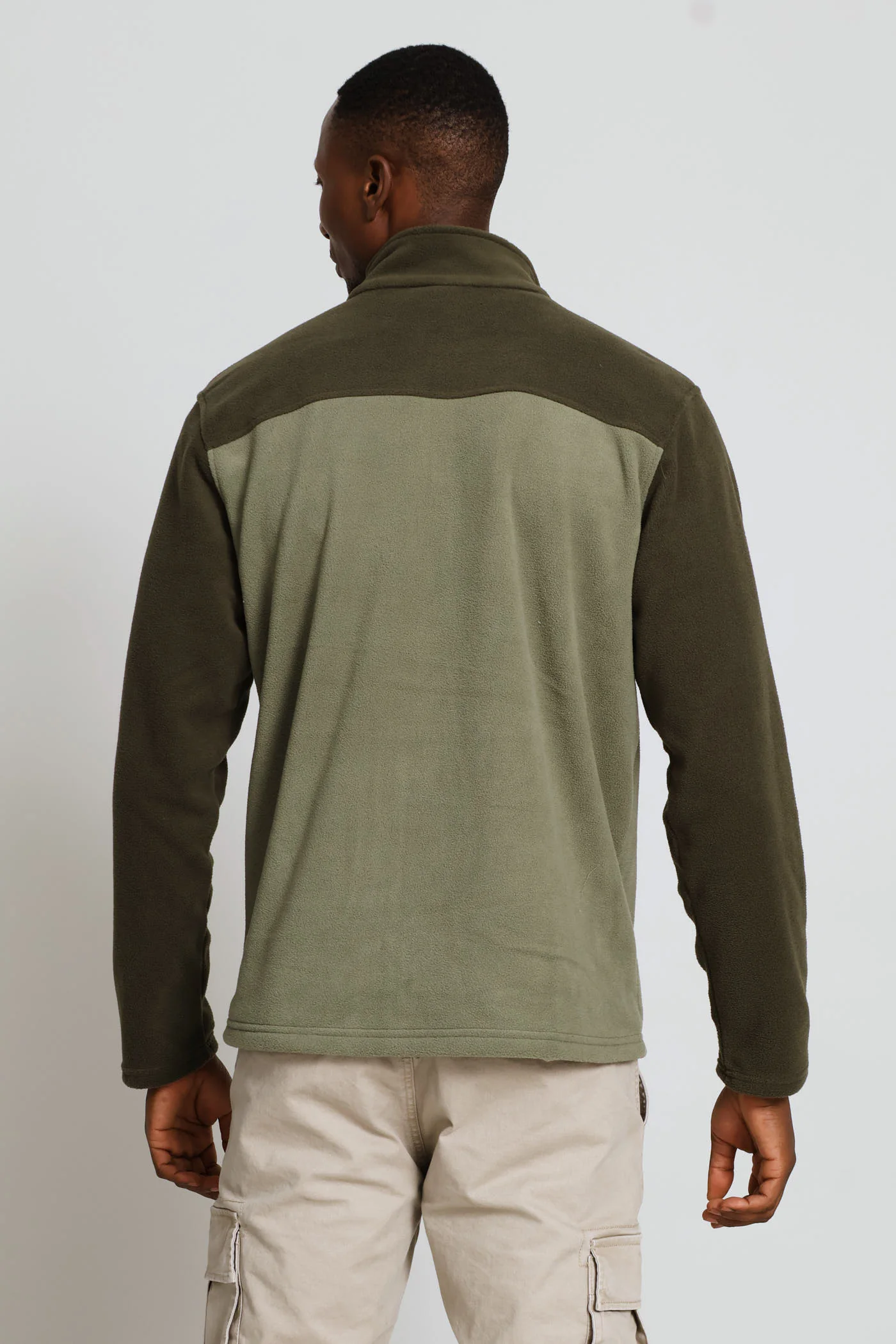 Fleece Zip Through Jacket - Olive - Image 5