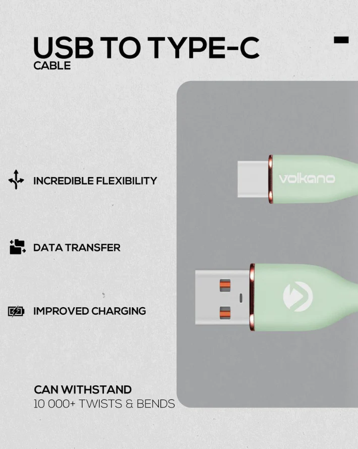 Flexi Series Type-C to Type-C 2.5m 30W Green - Image 4
