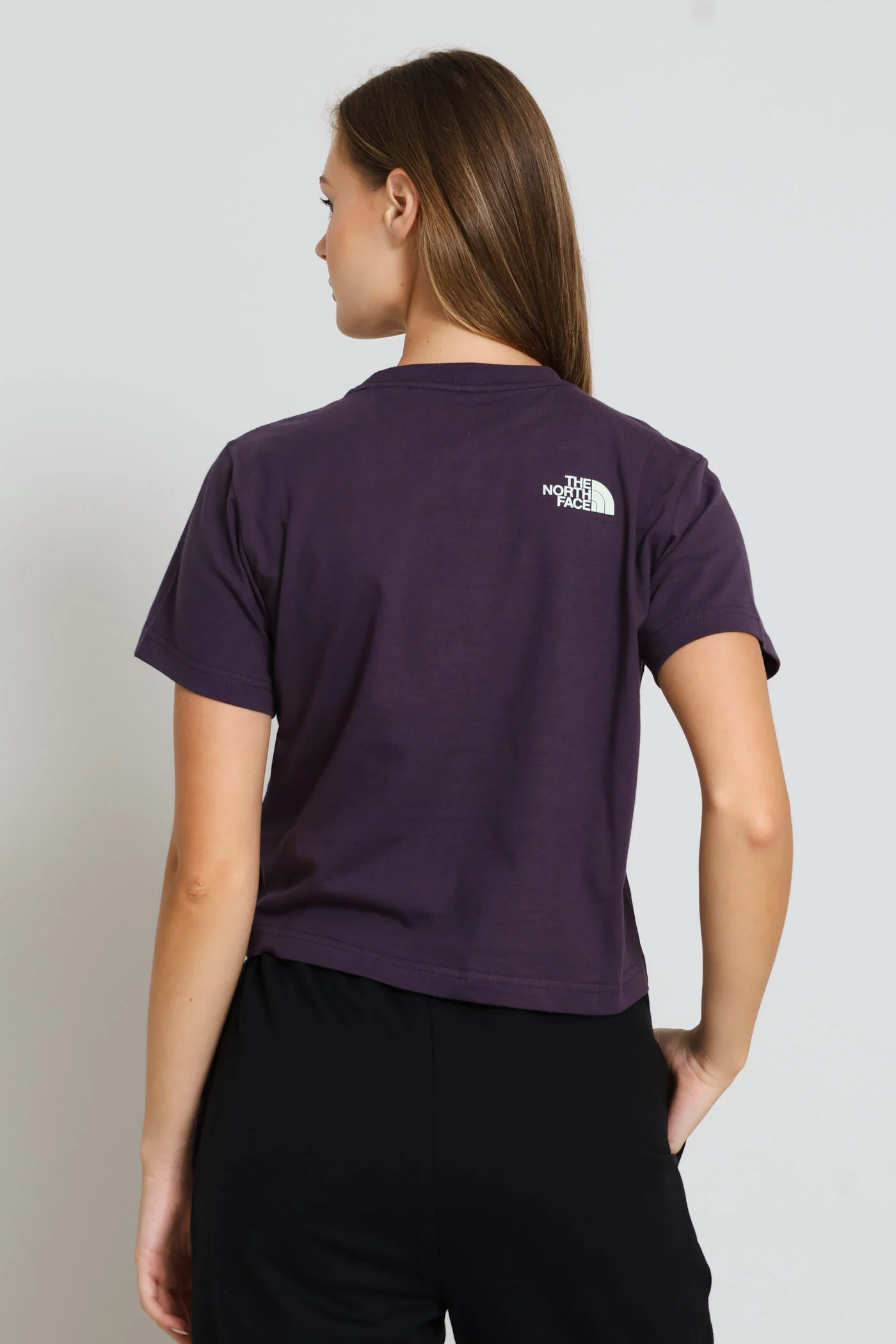 Flora Embroidered Graphic Regular Short Sleeve Tee - Purple - Image 3