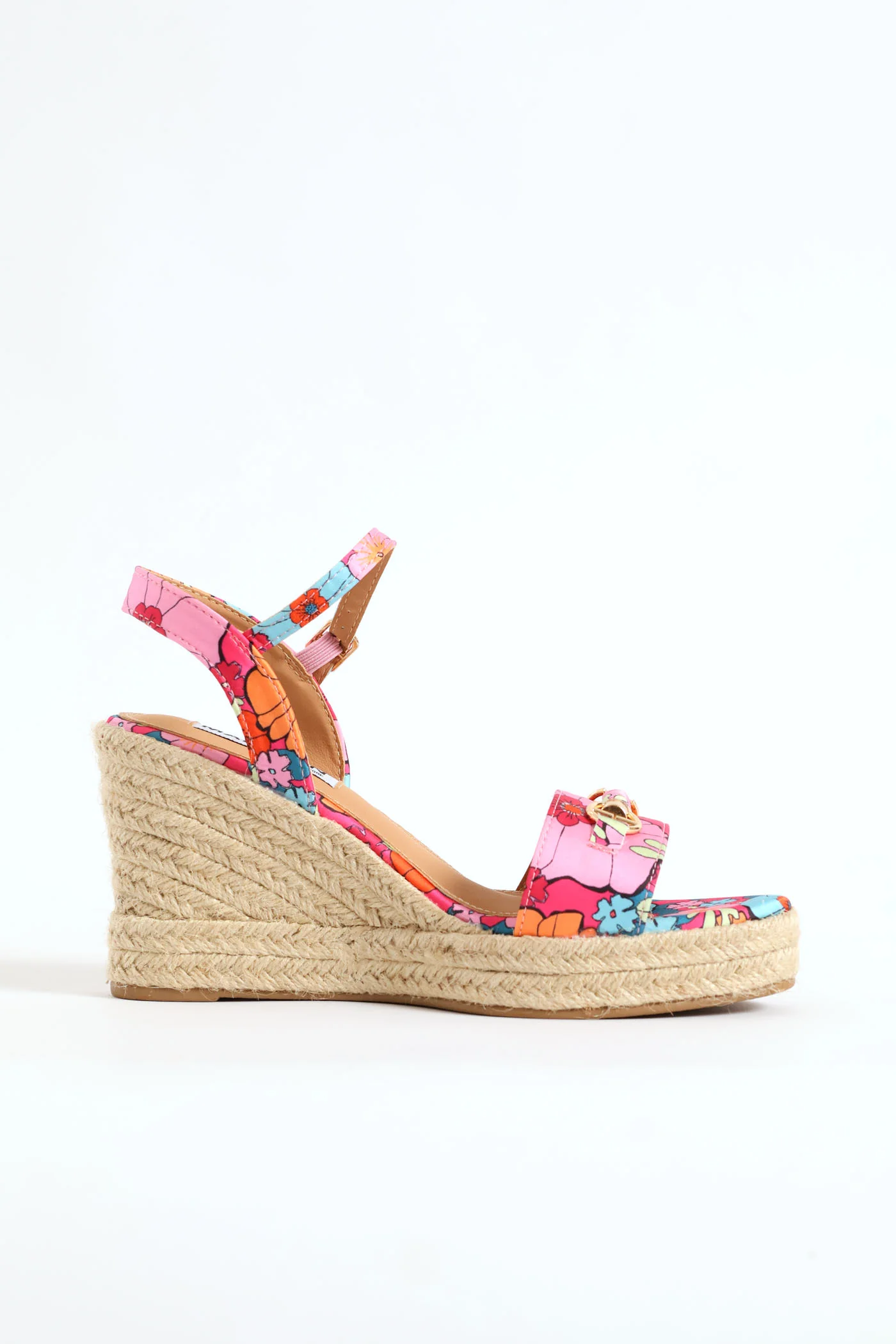 Floral Espadrille Wedge Heel - Pink - Image 4