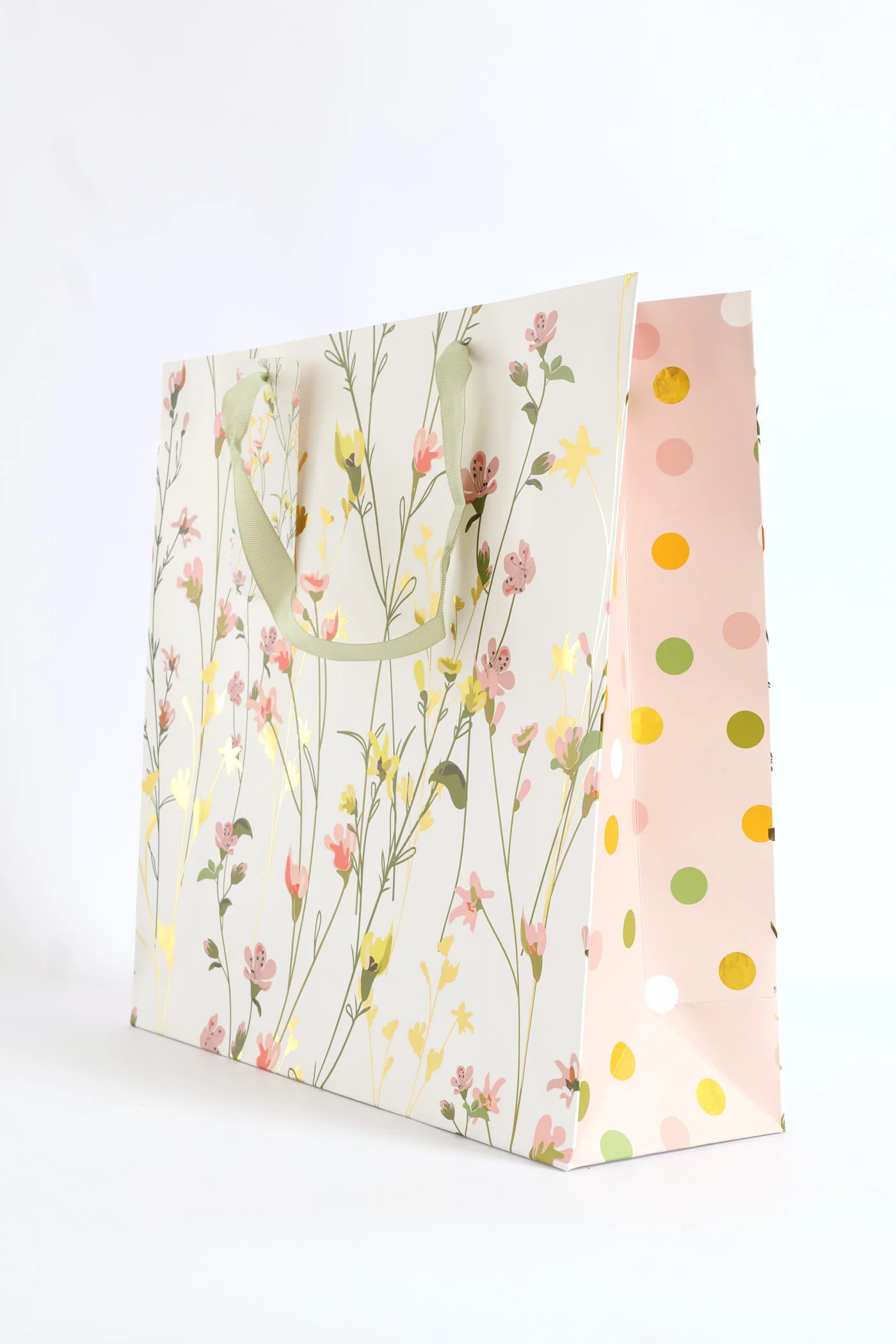 Floral Gold Foil Gift Bag Medium - Multi - Image 2