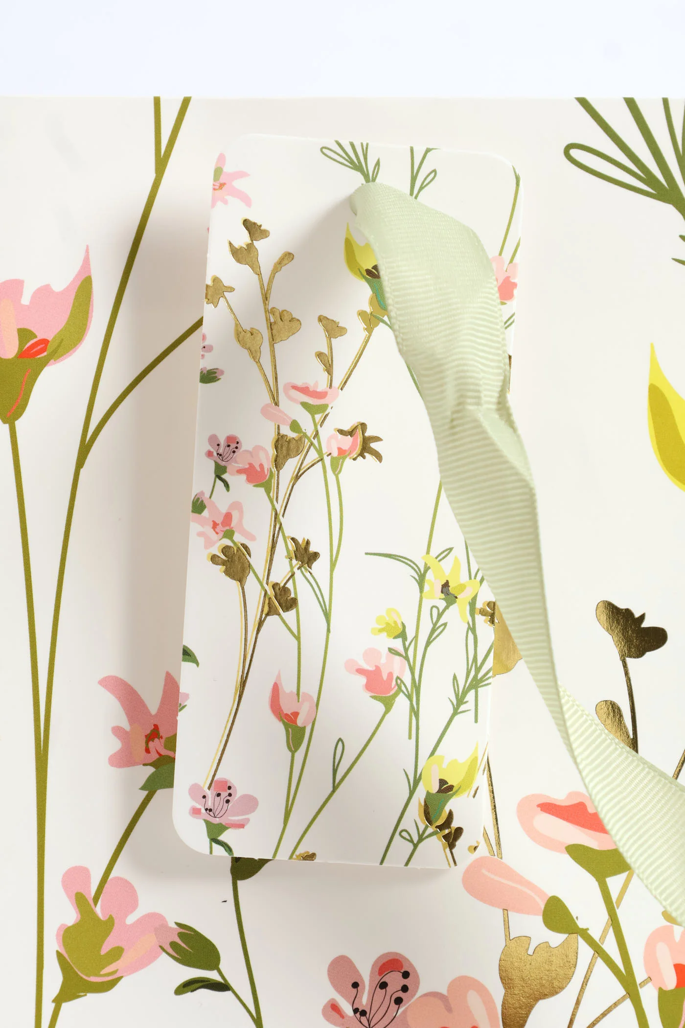 Floral Gold Foil Gift Bag Medium - Multi - Image 3