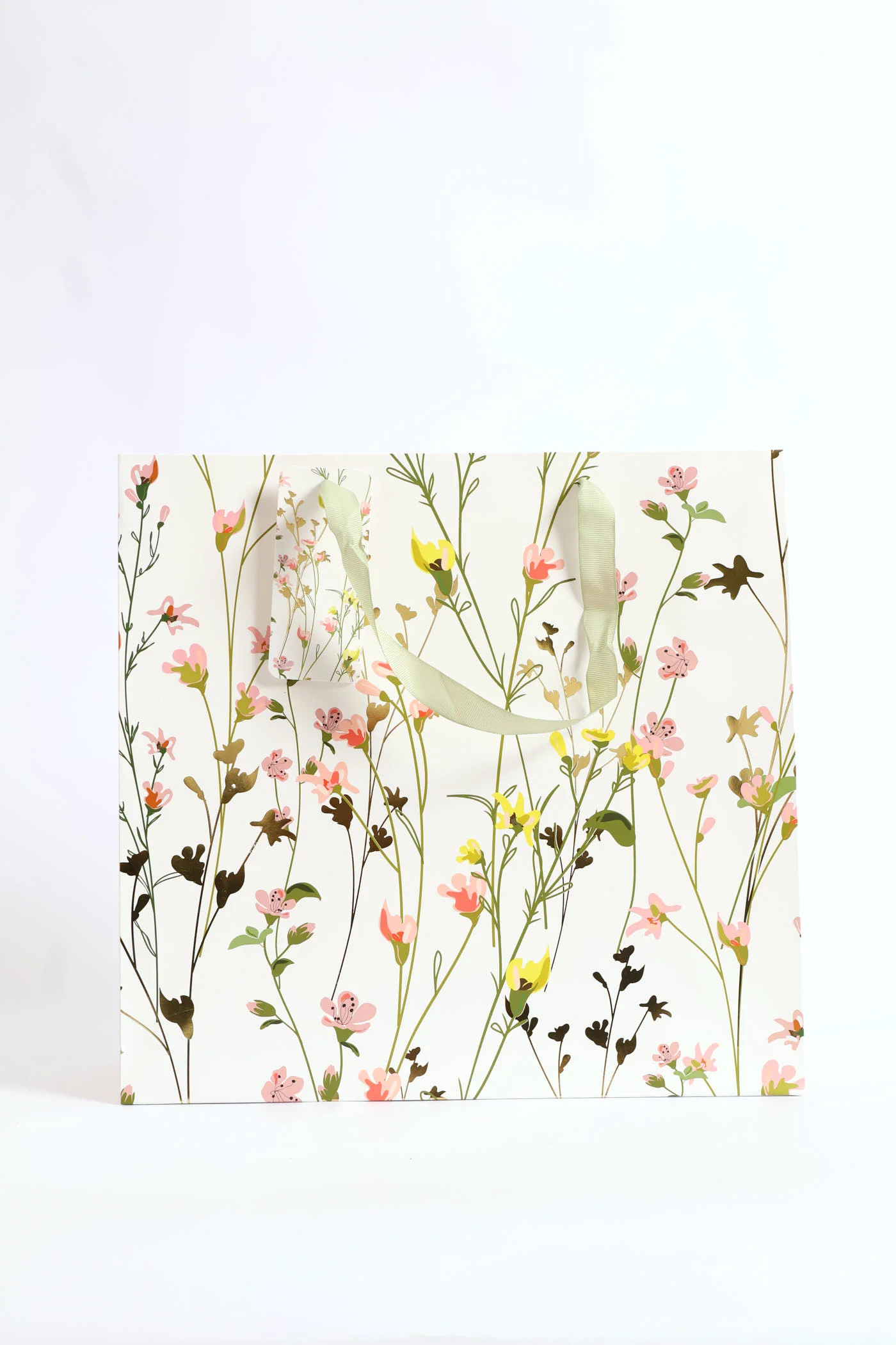 Floral Gold Foil Gift Bag Medium - Multi - Image 4