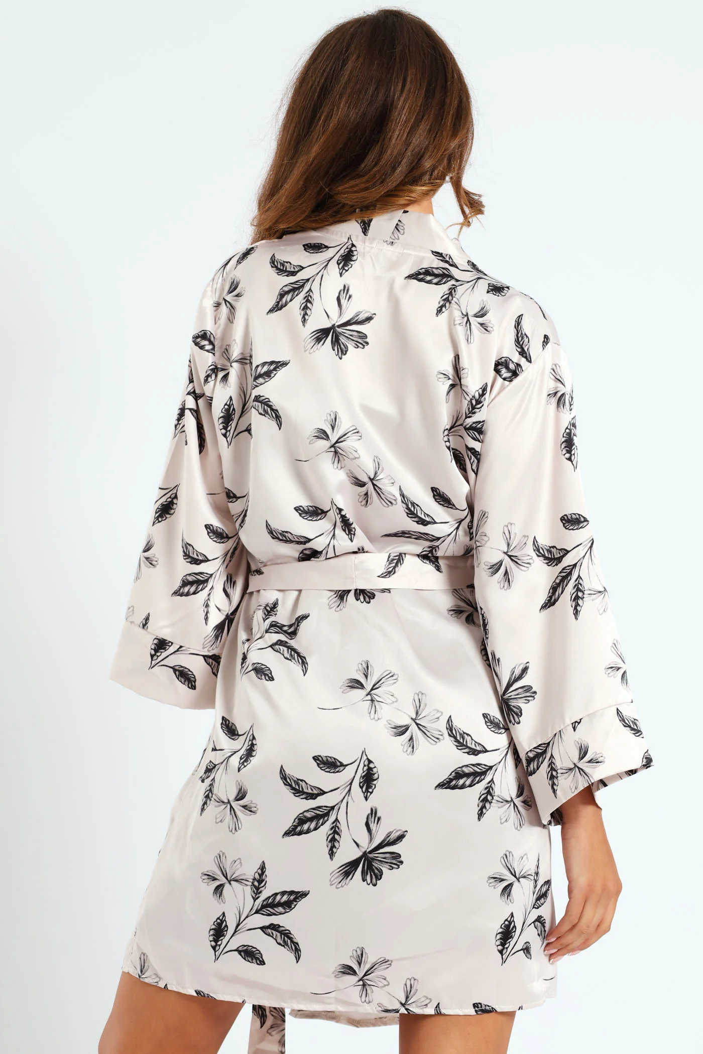 Floral Gown & Chemise - Grey - Image 5