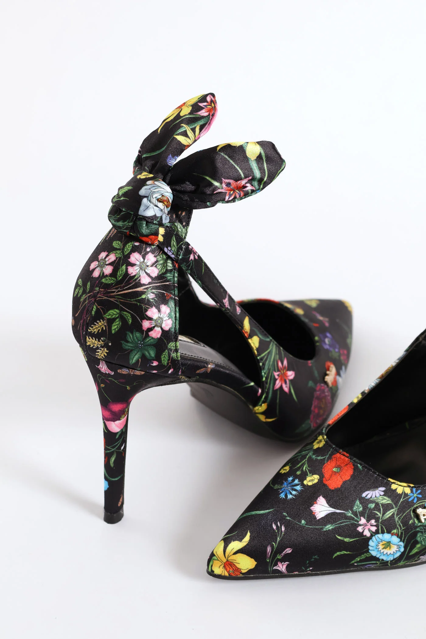 Floral Heel - Black - Image 4