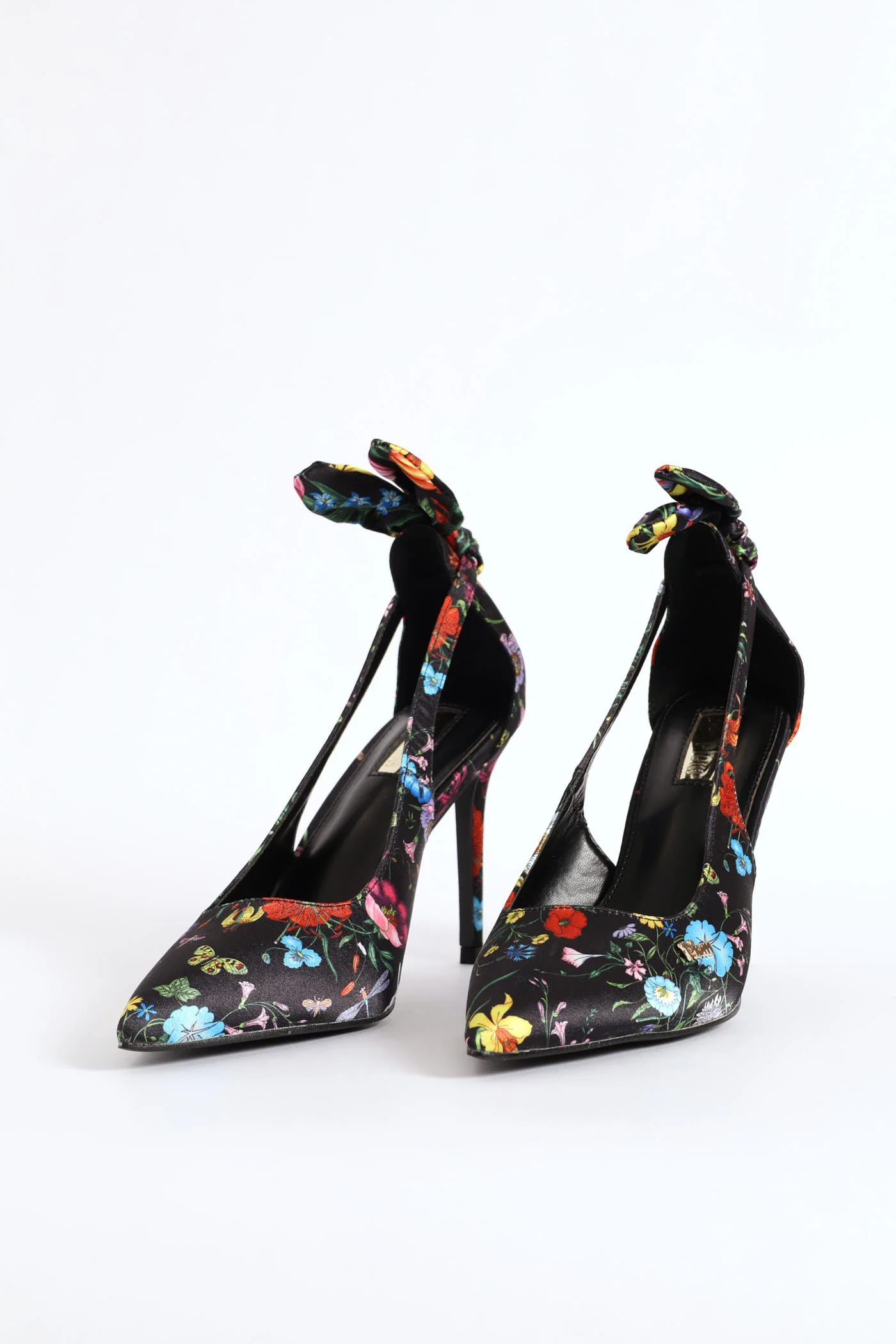 Floral Heel - Black - Image 5