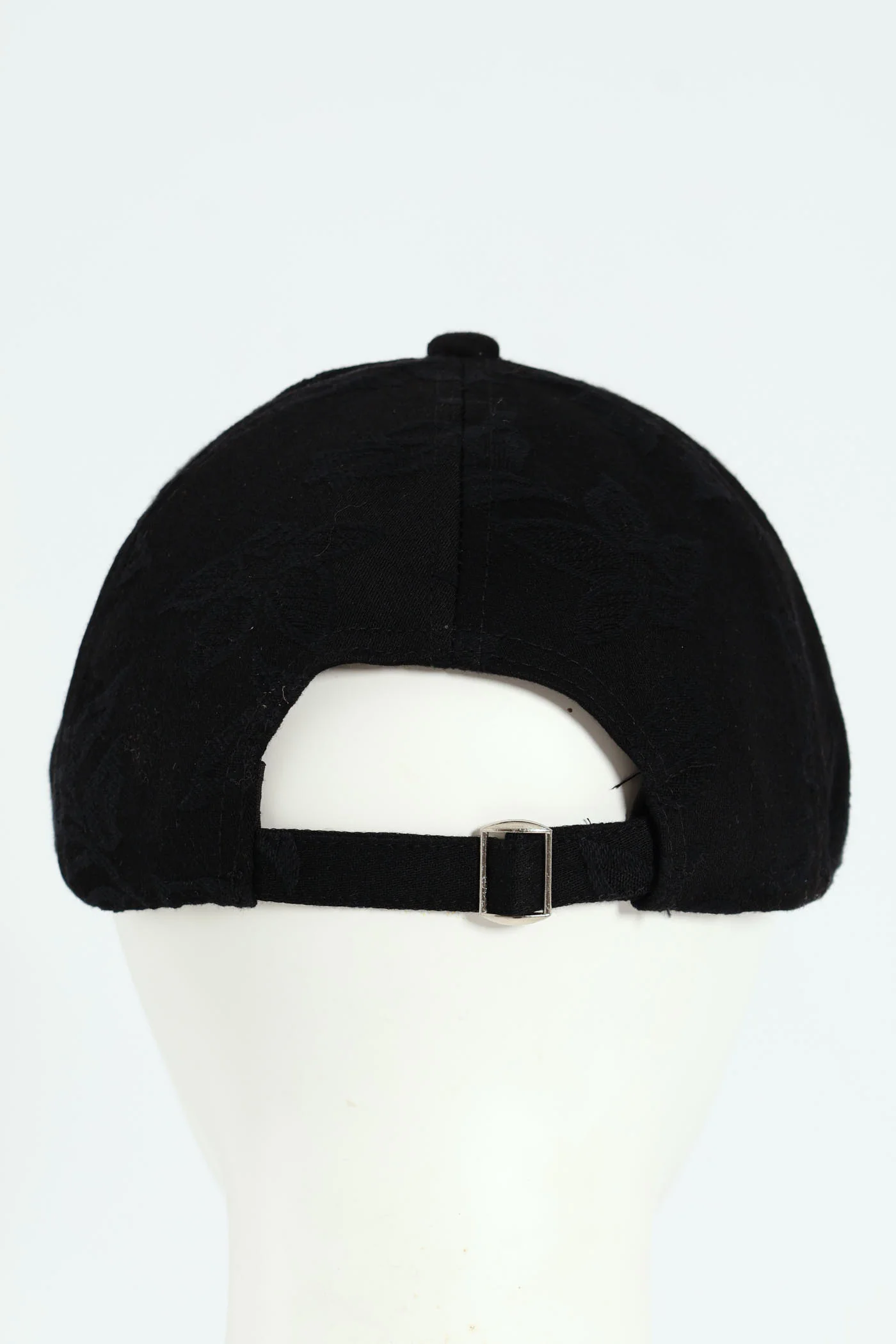 Floral Jaquard Peak Cap - Black - Image 2