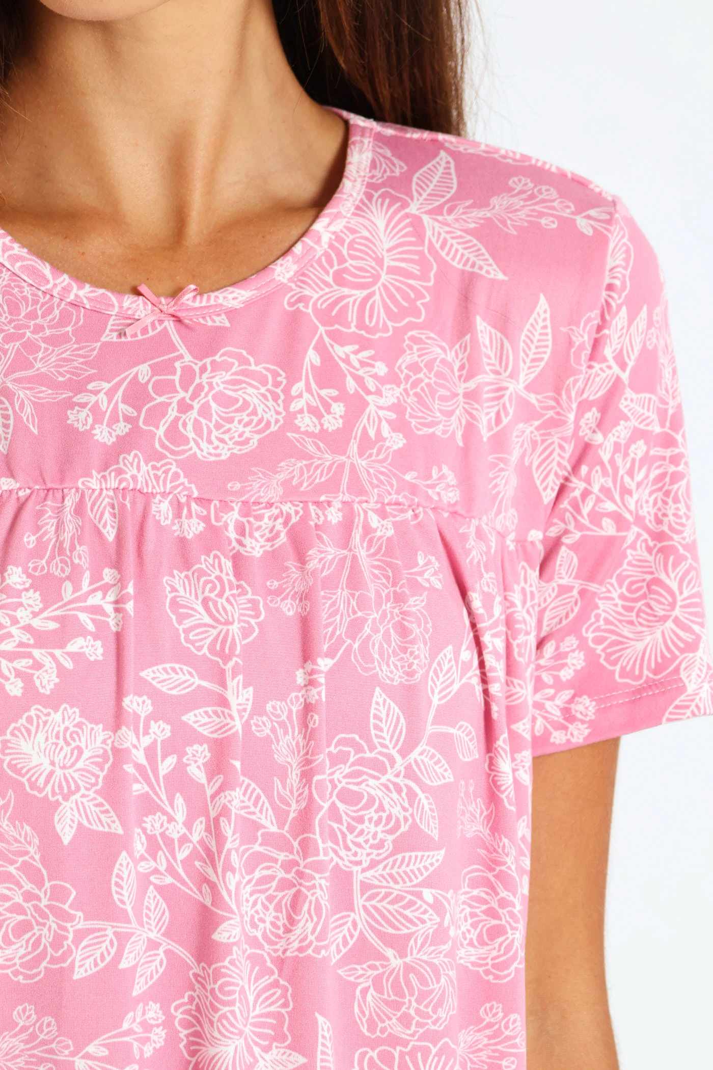 Floral Line Nighty - Pink - Image 4